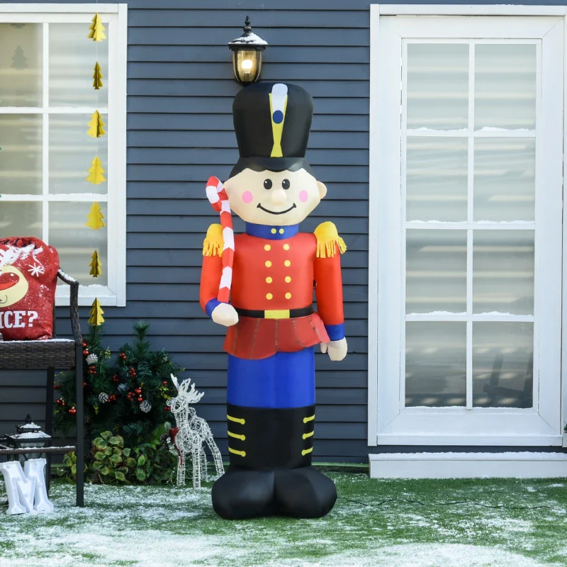 6ft Christmas Inflatable Nutcracker Toy Soldier with Candy Cane - Image 7