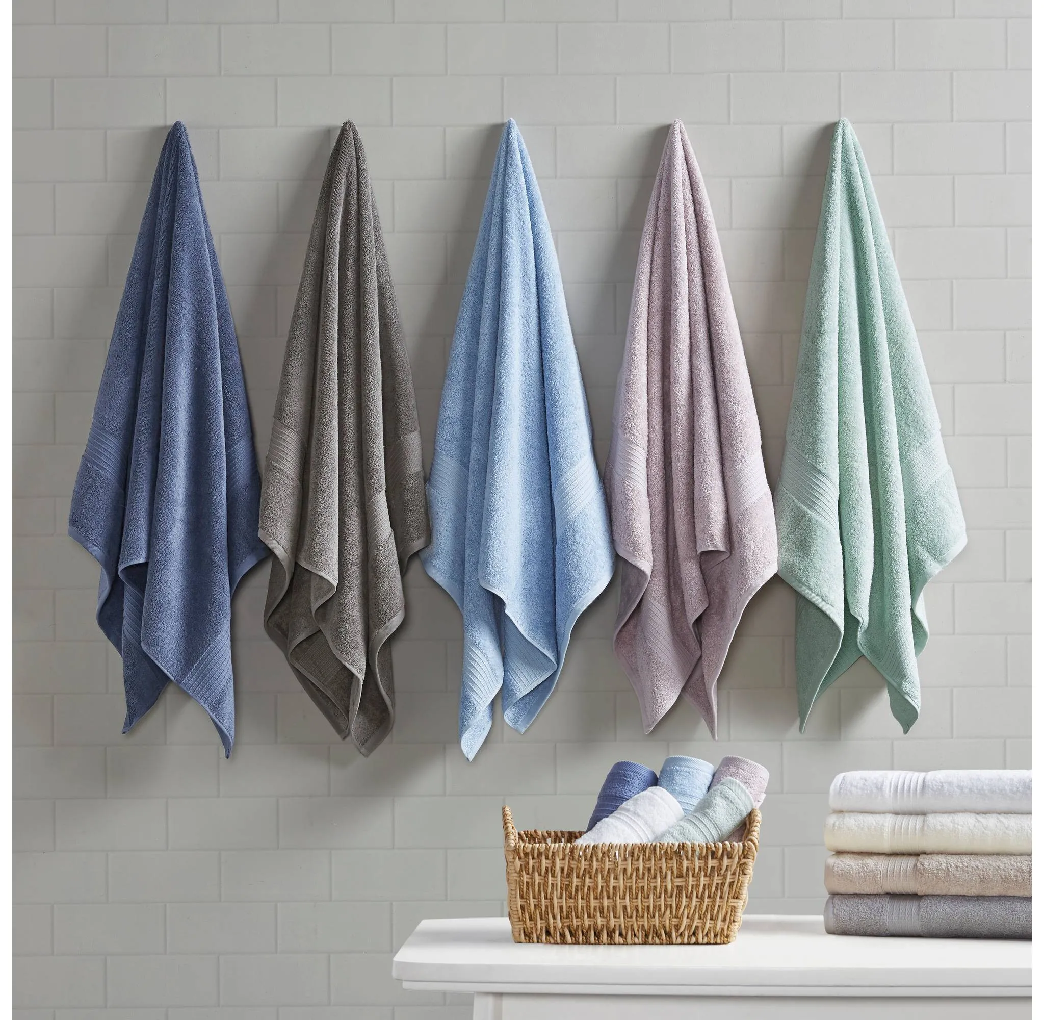 6pc Organic Cotton Bath Towel Set - Image 5