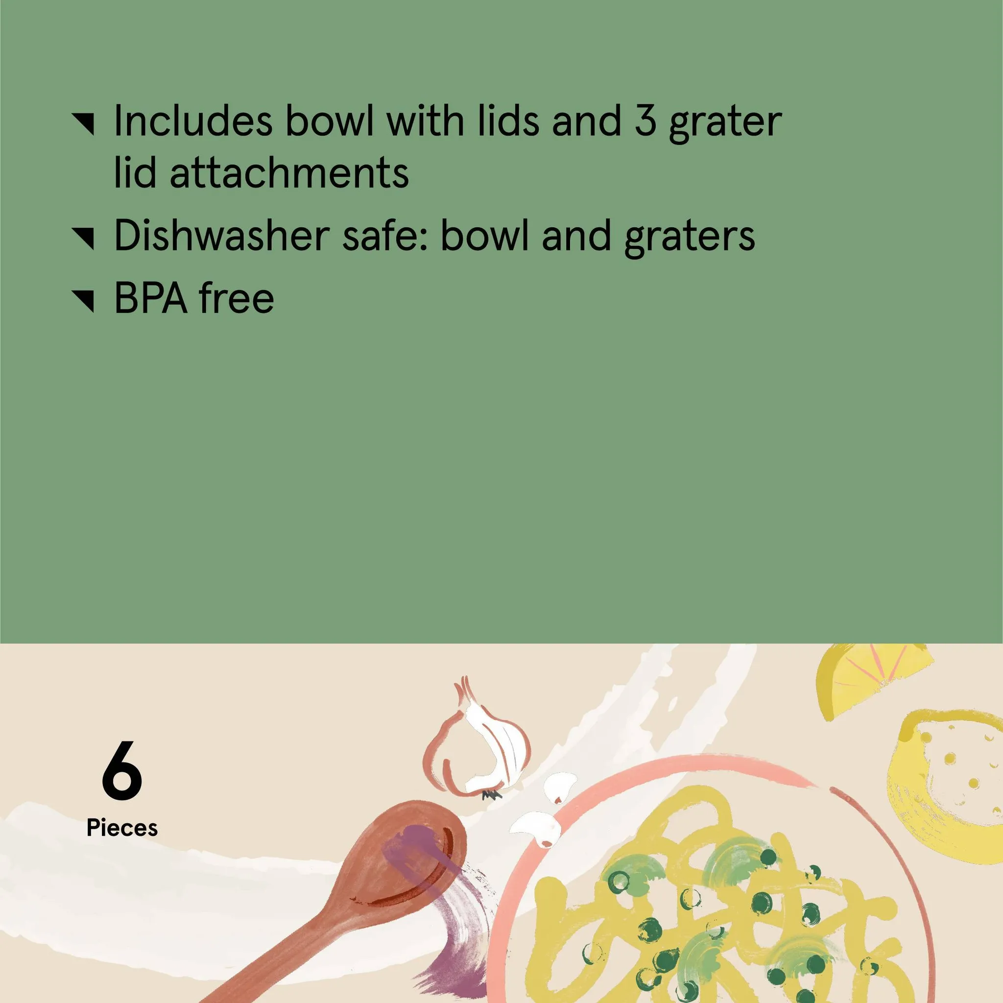 6pc Stainless Steel Non-Slip Mixing Bowl and Grater Set - Figmint™ - Image 5