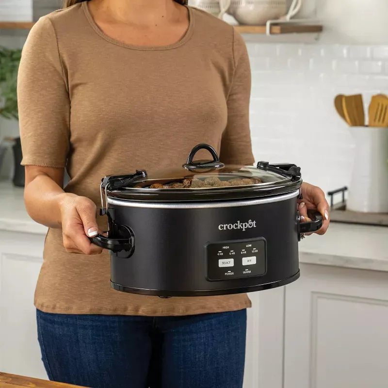 6qt Cook & Carry Slow Cooker Matte Black - Image 3