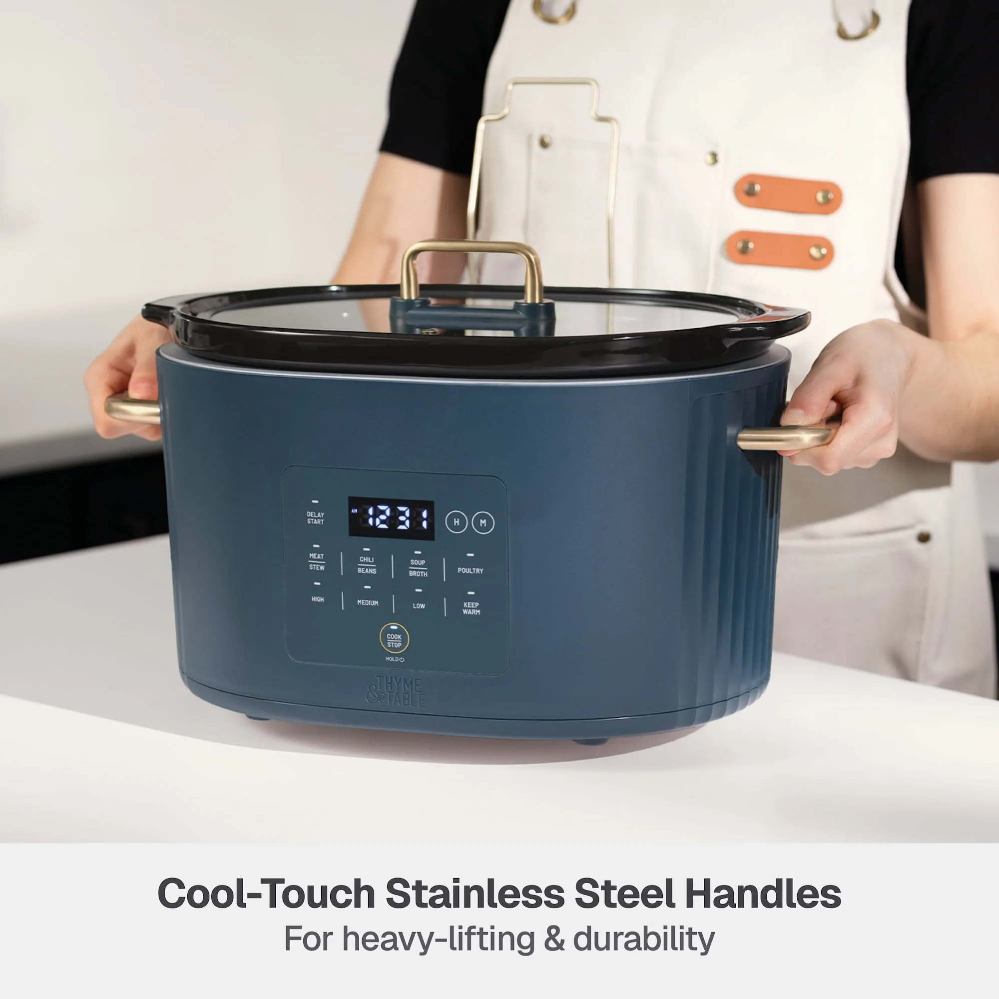 6QT Programmable Slow Cooker - Atlantic Blue - Image 4