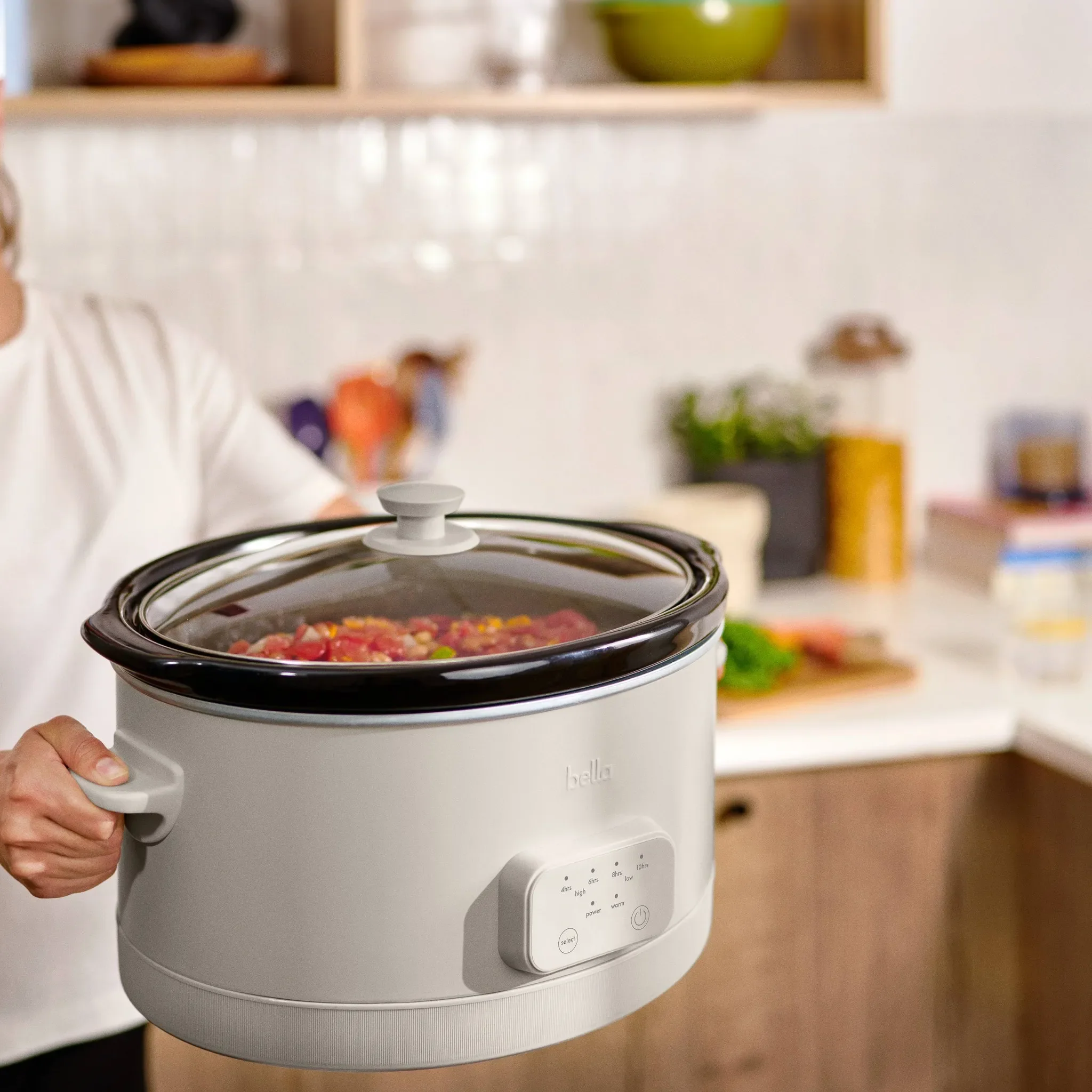 6qt Programmable Slow Cooker - Oatmilk - Image 5