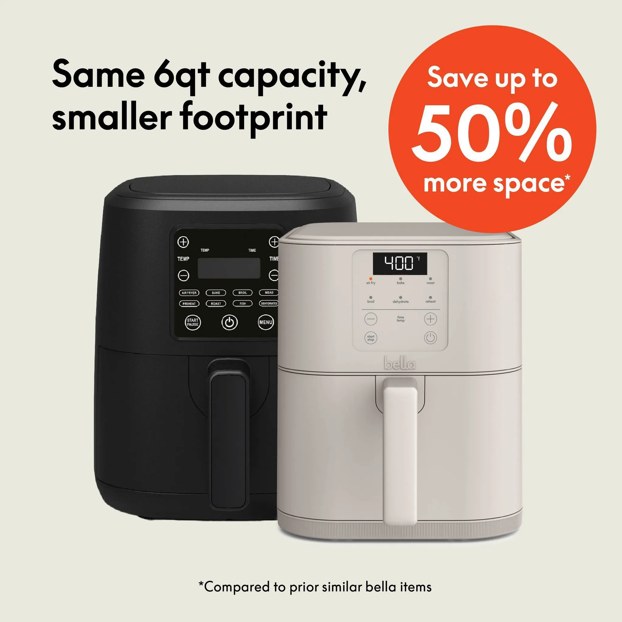 6Qt Slim Air Fryer - Oatmilk - Image 2