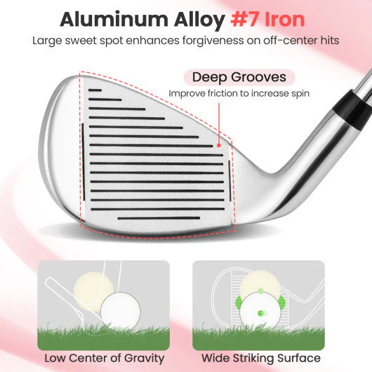 #7 Iron Single Golf Club for Women With Graphite Shaft and Headcover - Image 6