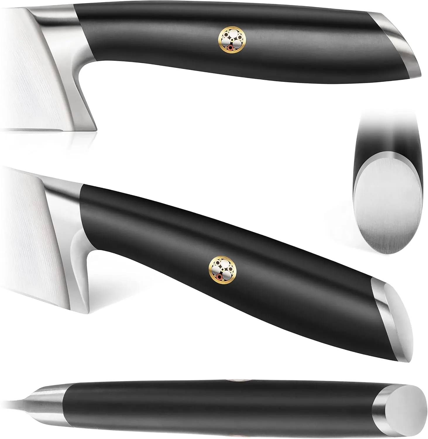 L Series 7-Piece Cleaver Knife Block Set, Forged German Steel, Black - Image 5