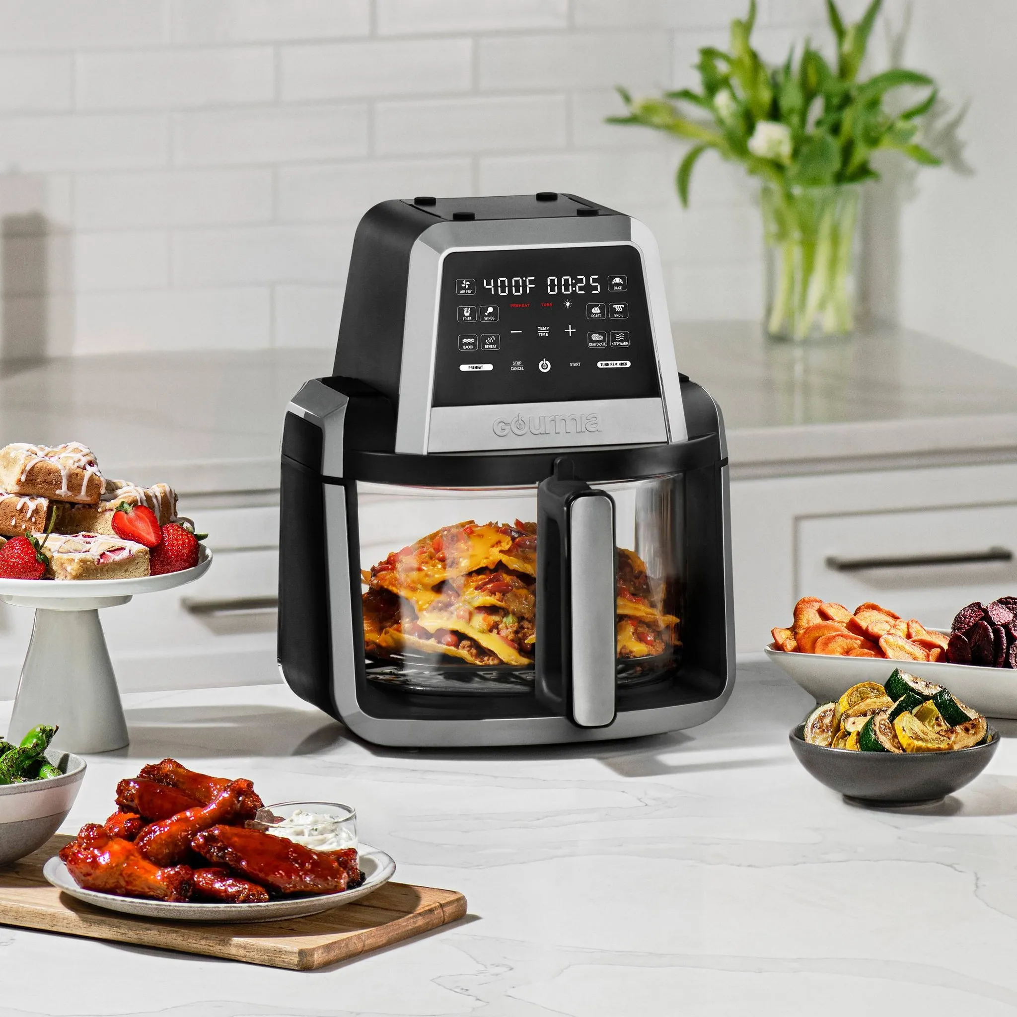 7-Qt. Fry ‘N Fold Digital Air Fryer with 10 Presets & Guided Cooking - Image 2