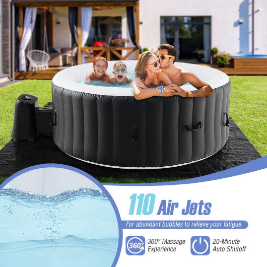 70/80 Inches Round SPA Pool Hottub With 110/130 Air Jets Electric Heater Pump-S - Image 7