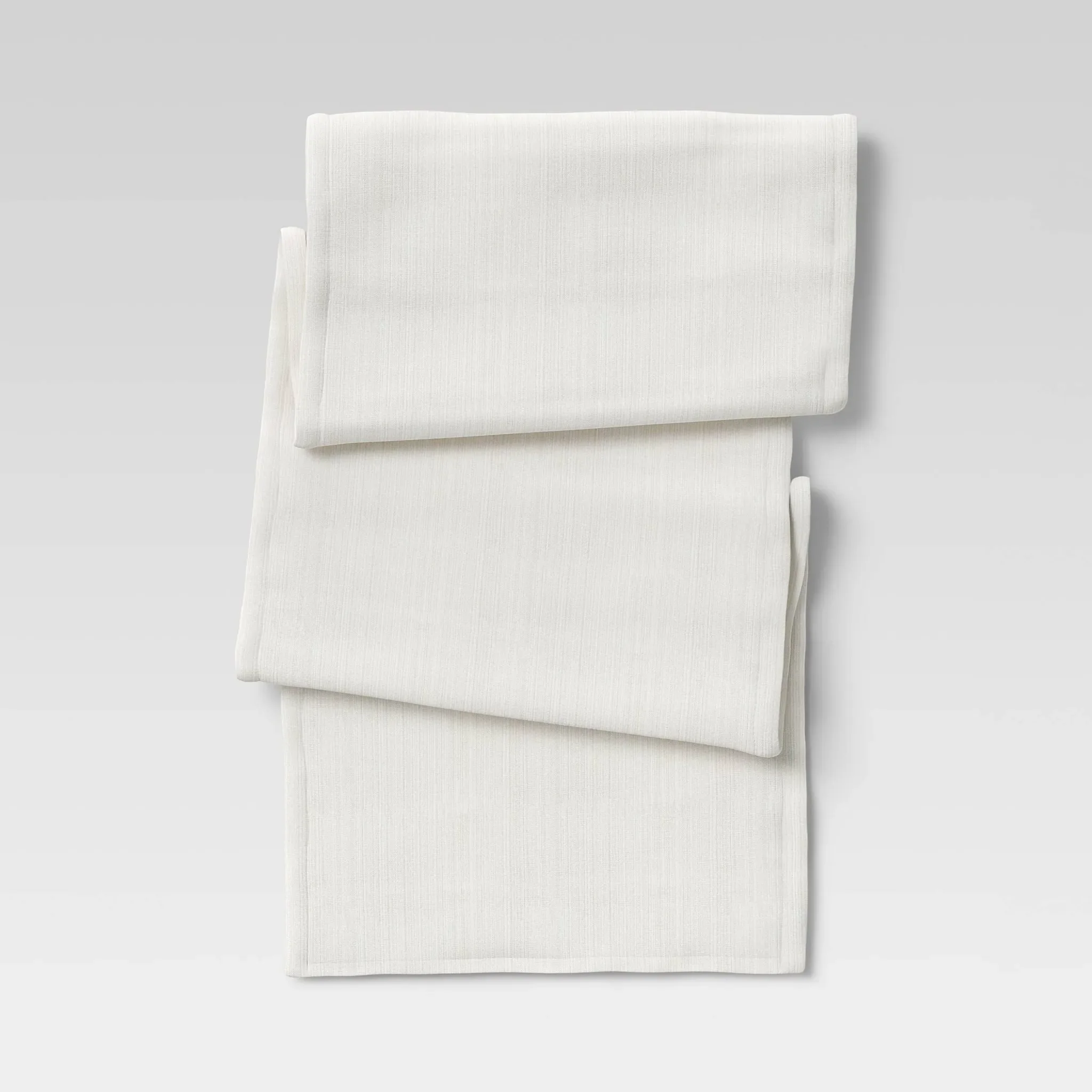 72" x 14" Cotton Solid Table Runner White