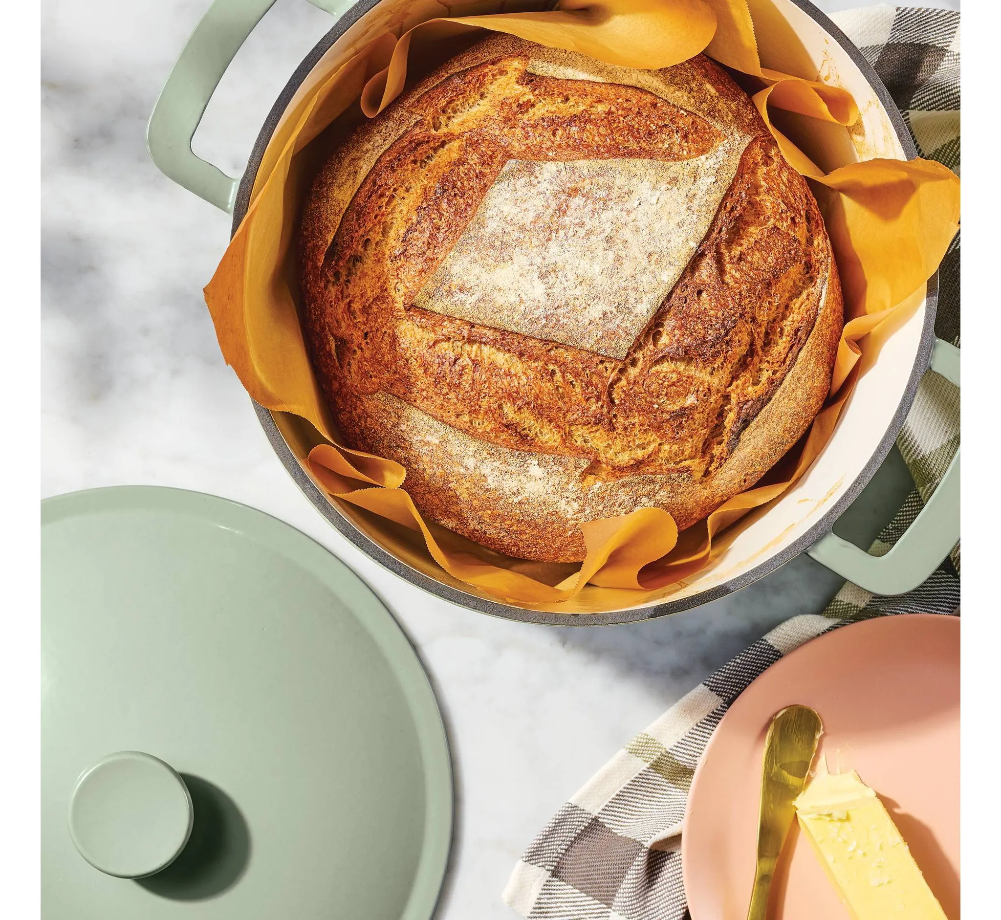 7.5qt Enamel Dutch Oven Sage Green - ™ - Image 2