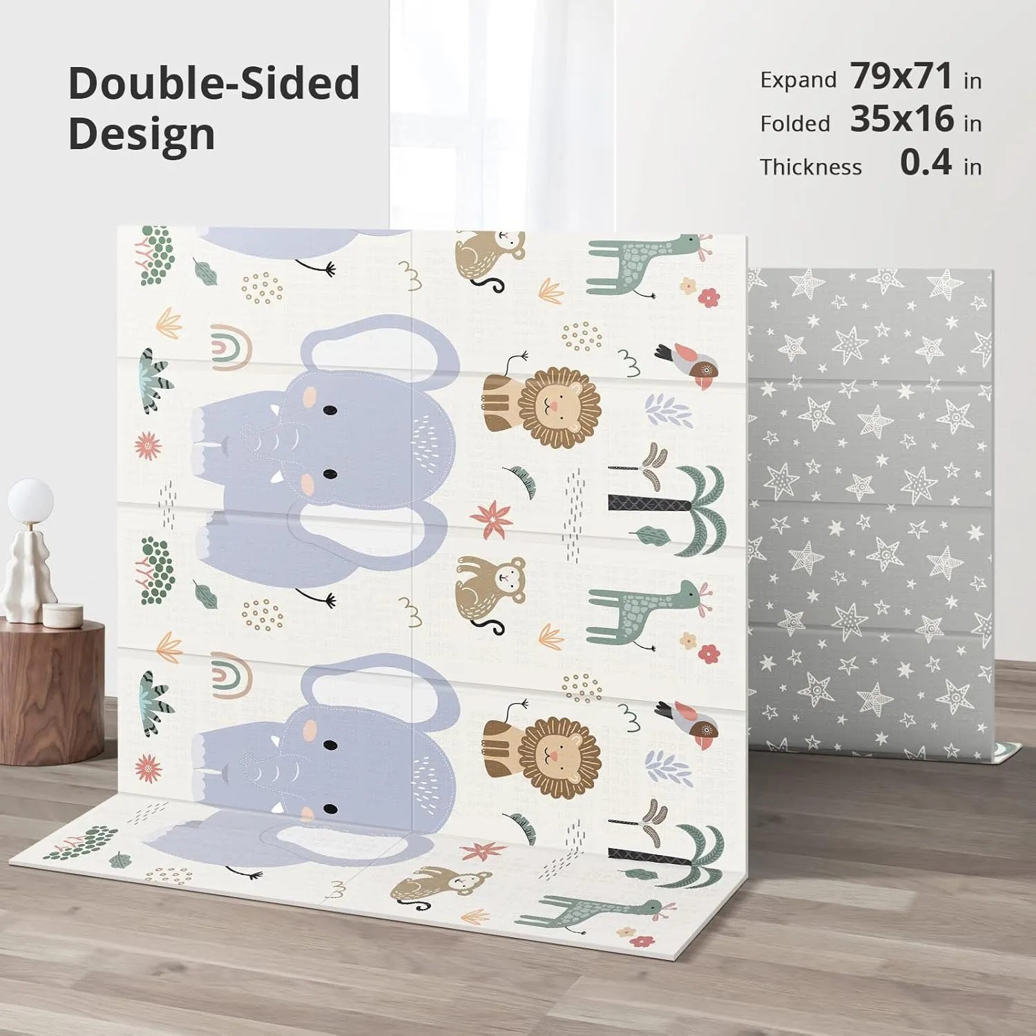 79x71 Foldable Play Mat for Baby - Image 5
