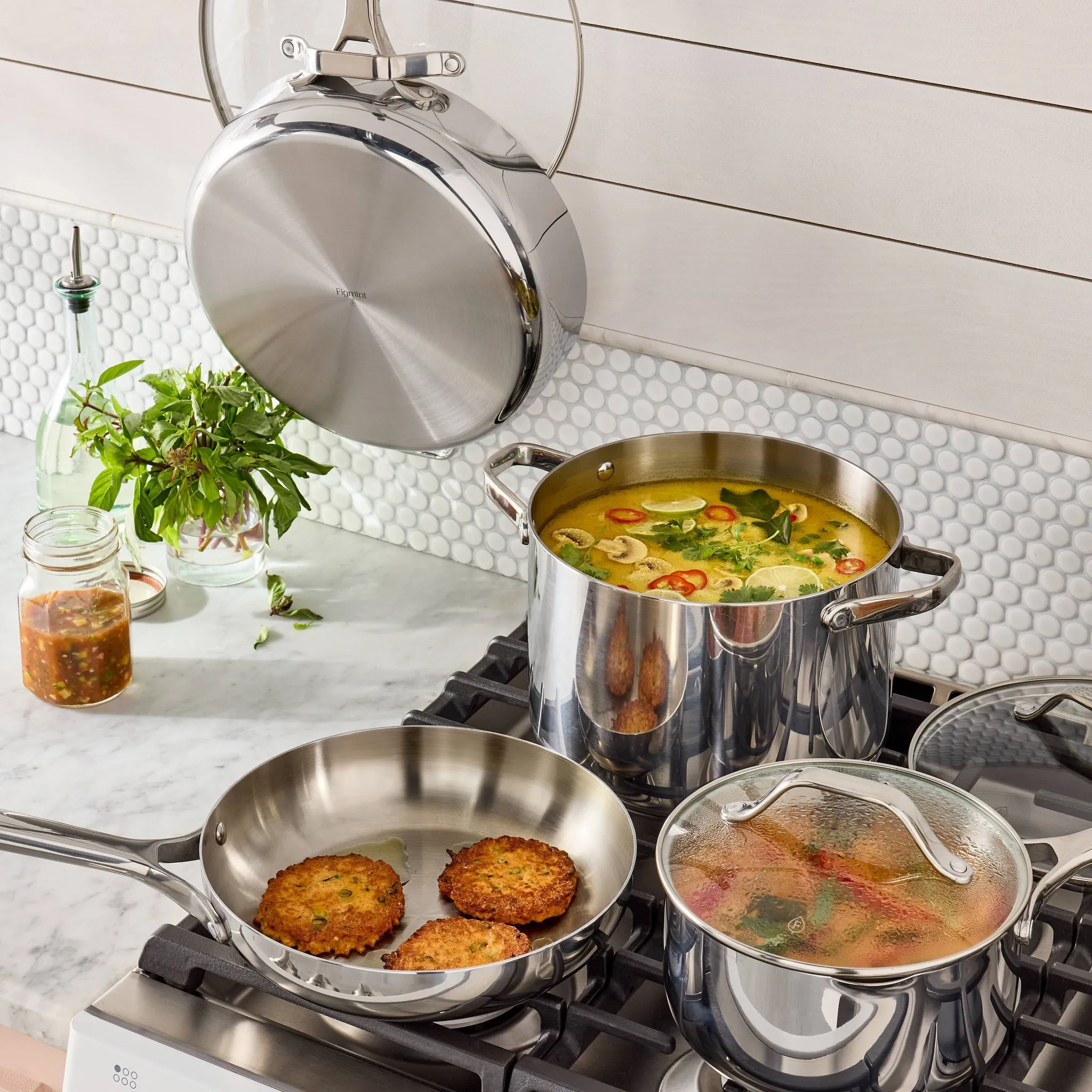 7pc Stainless Steel Cookware Set Silver - ™ - Image 2