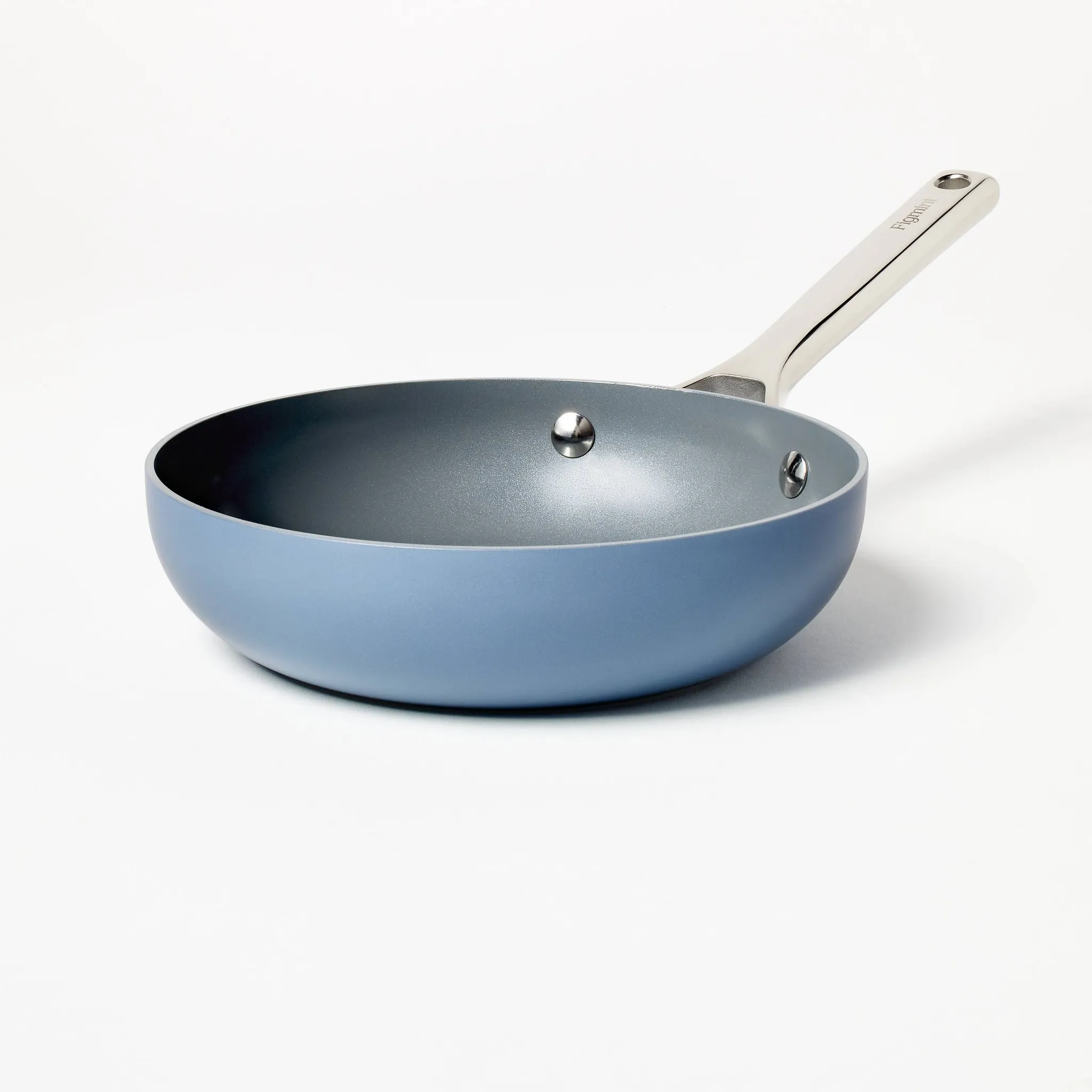 8" Nonstick Ceramic Coated Aluminum Fry Pan - Blue - Image 3