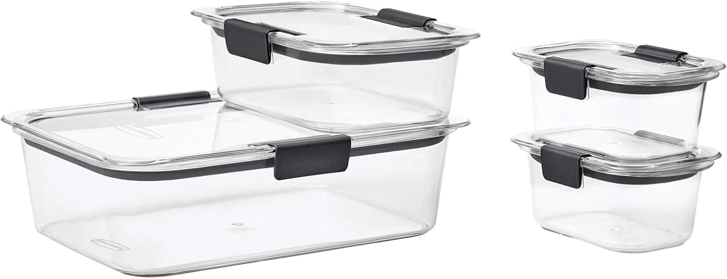 8-Piece Clear Storage Containers Set