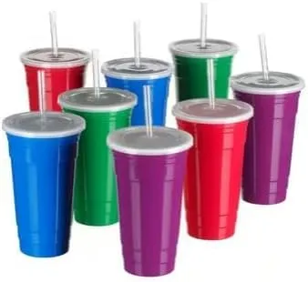 8 Piece Reusable Party Cup Set - Image 3