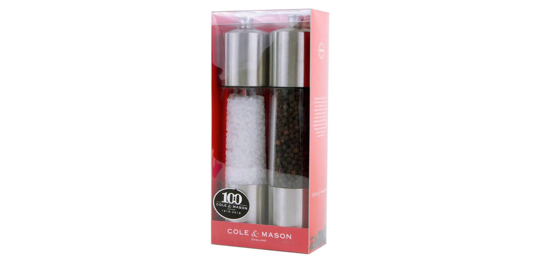 8" Stainless Steel Salt and Pepper Mill Set: Silver Spice Mills, Includes Black Peppercorn, Salt - Image 5