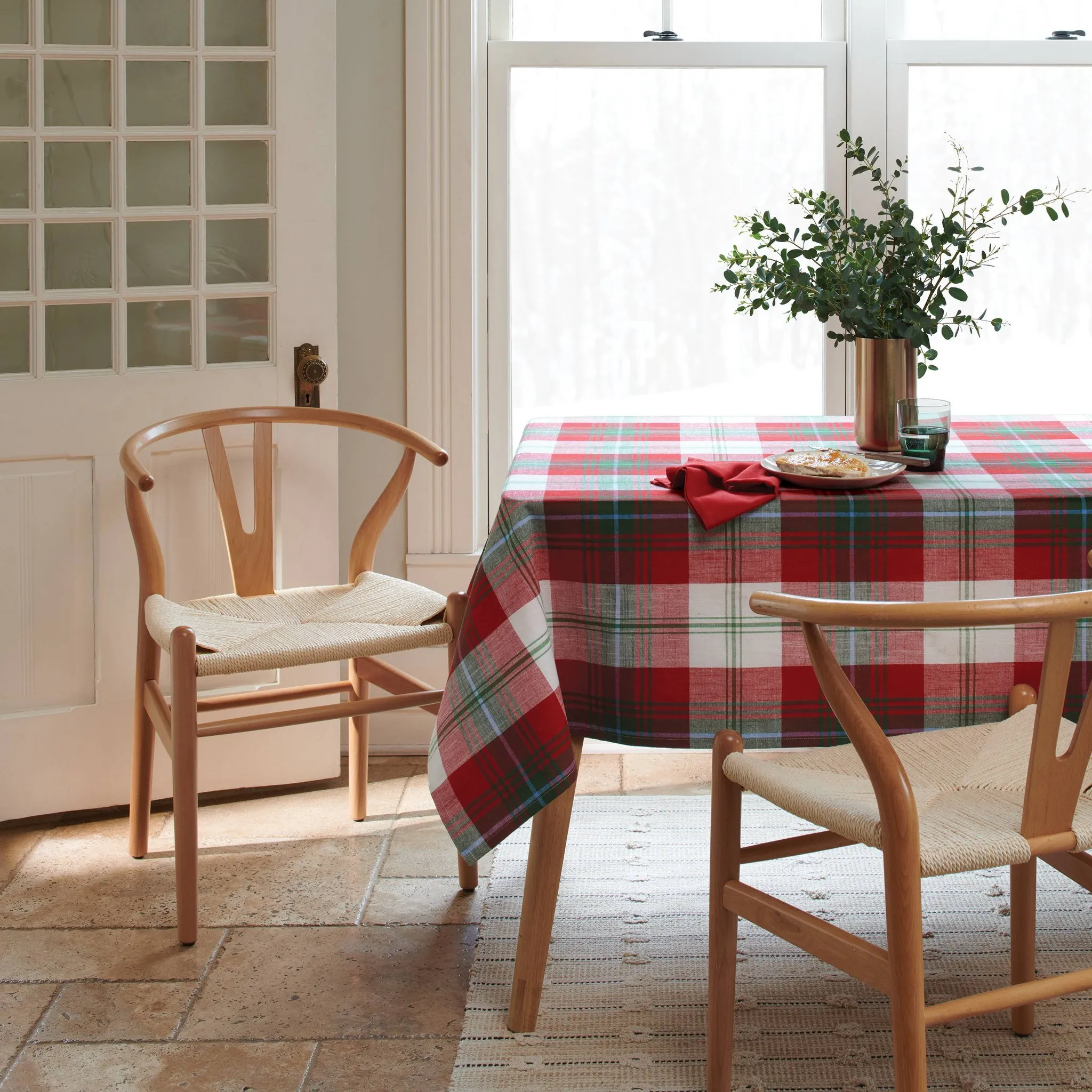 84" X 60" Plaid Tablecloth - Threshold™ - Image 4
