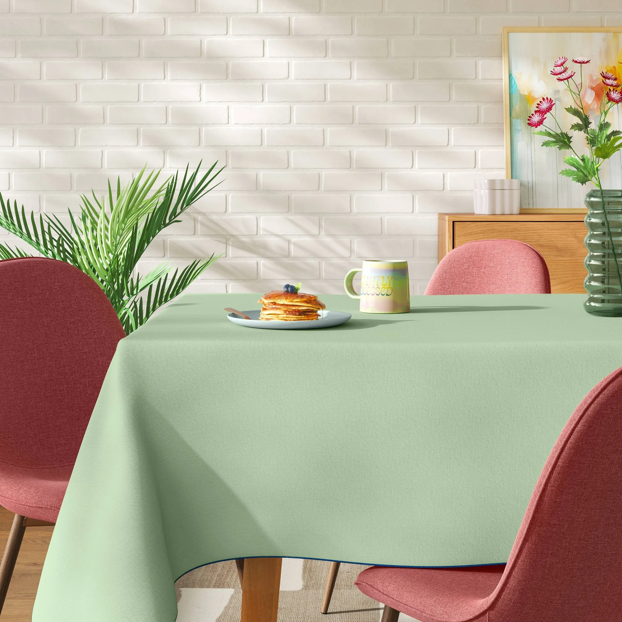 84"x60" Tablecloth- Green - Image 3