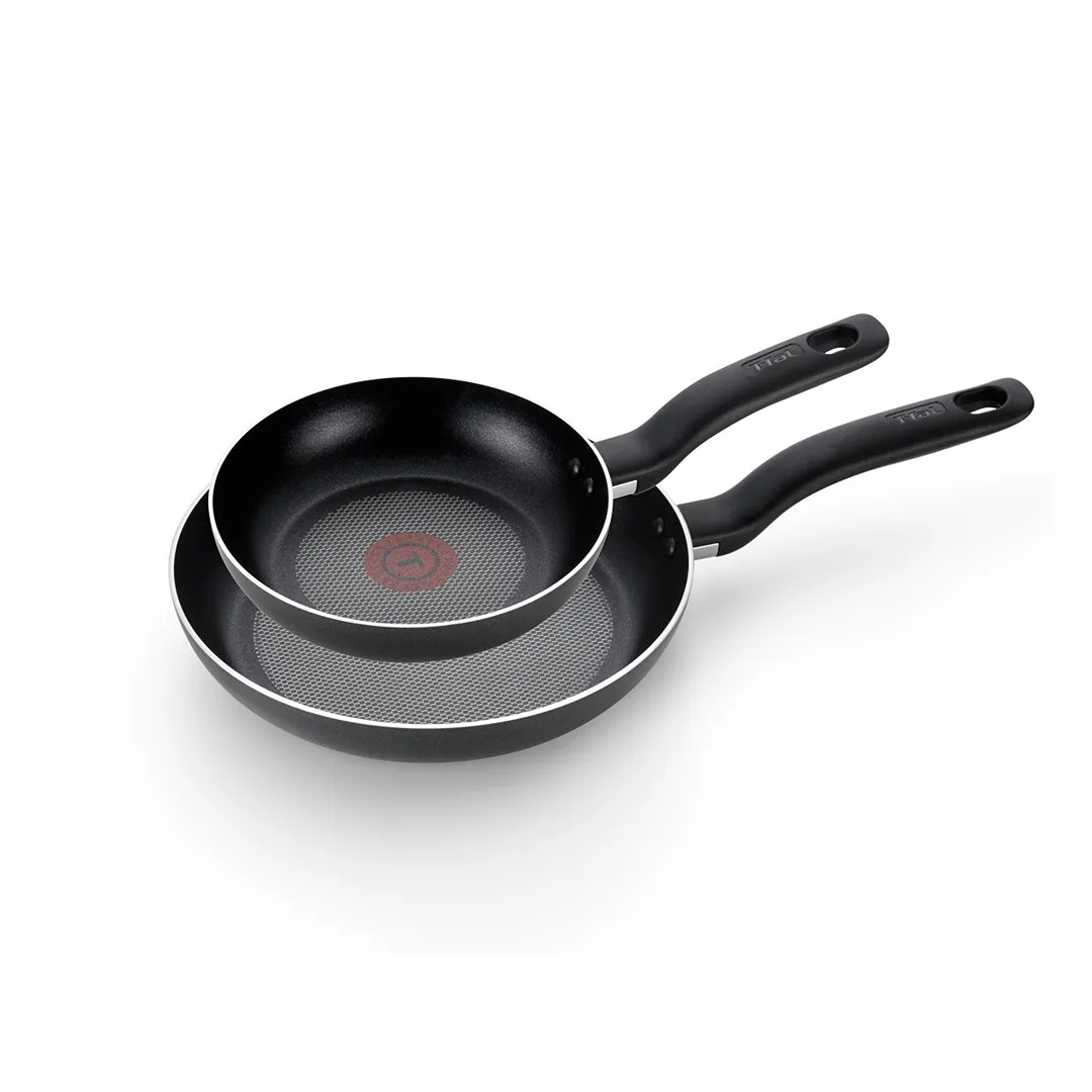 8.5, 10 Inch Nonstick 2 Piece Frying Pan Set - Black