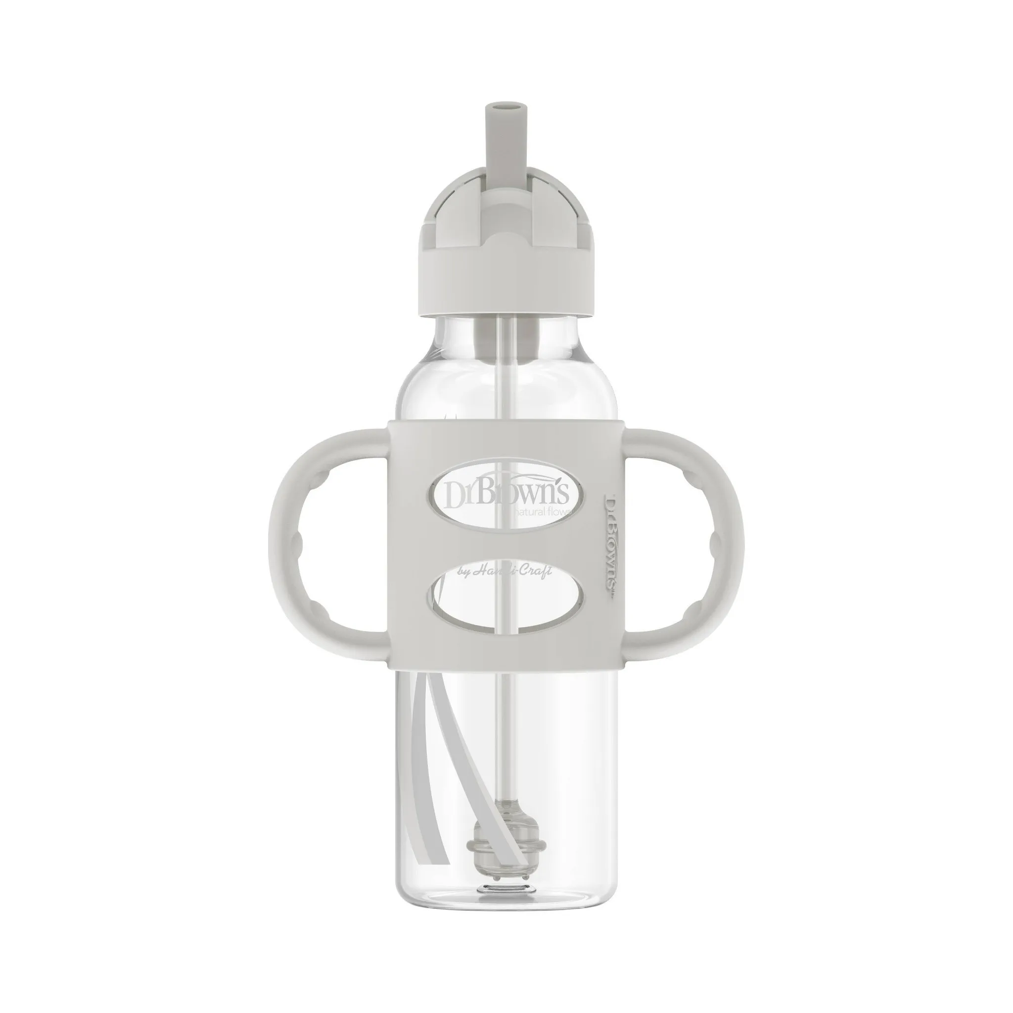 8oz Sippy Straw Bottle with Silicone Handles - 2pk - Image 3