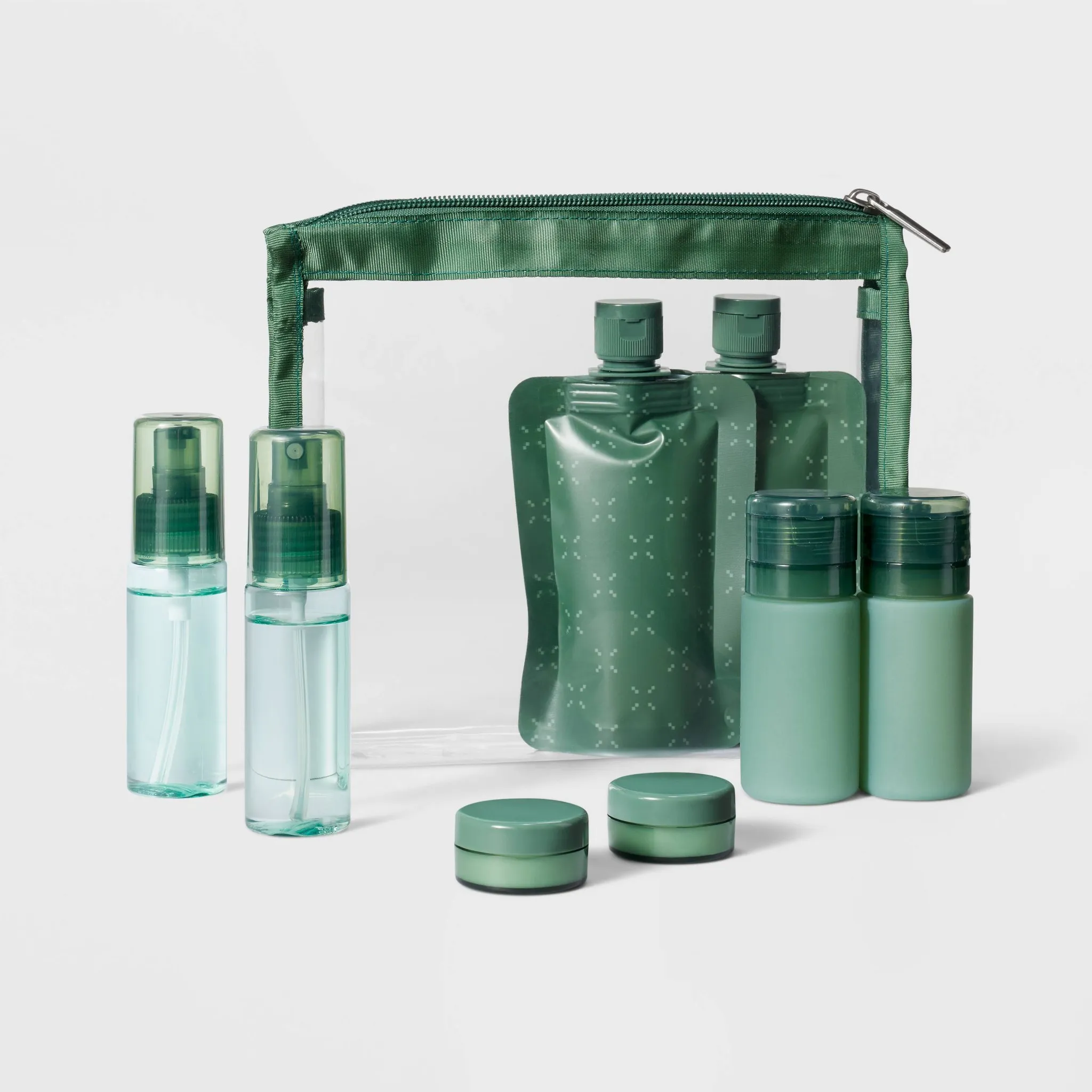 8pc Complete Travel Toiletry Set - Dark Ivy - Image 2
