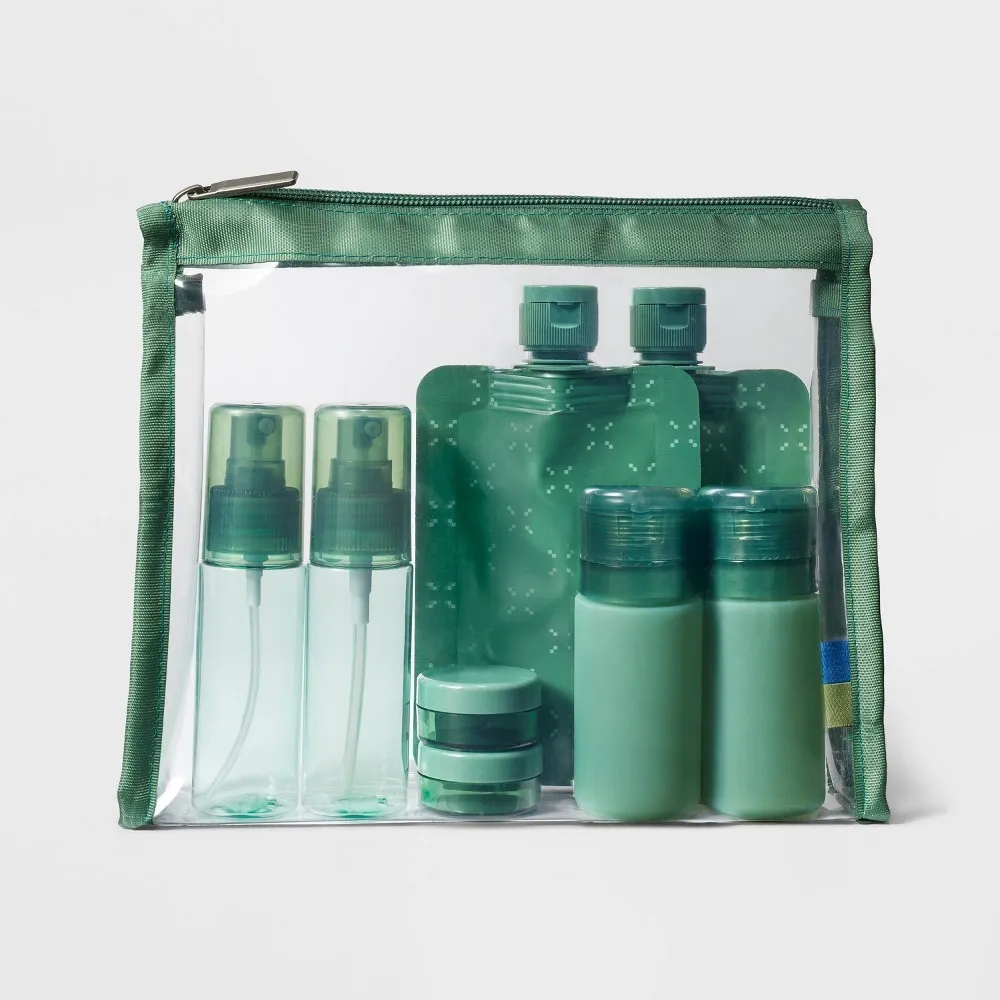 8pc Complete Travel Toiletry Set - Dark Ivy - Image 4