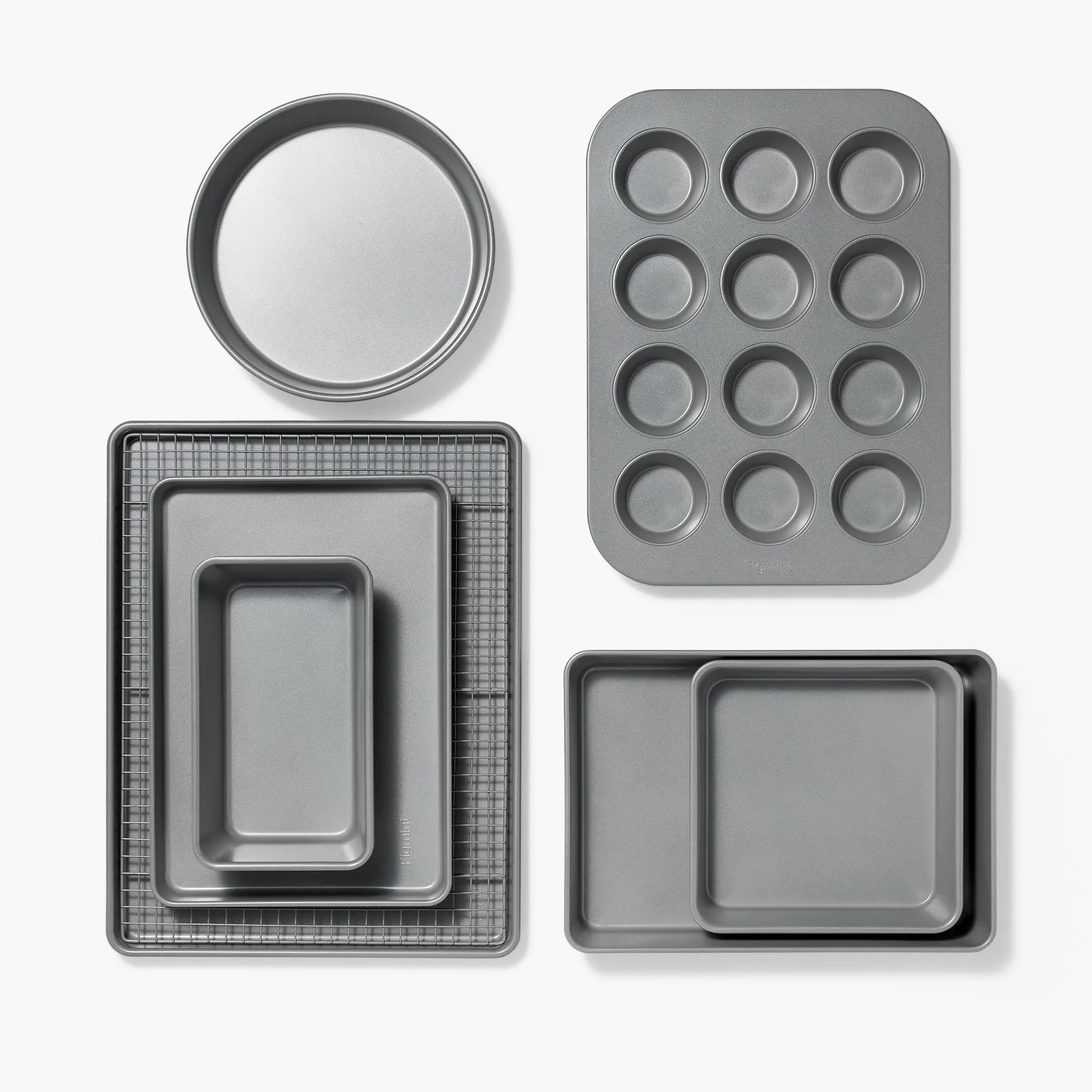 8pc Nonstick Bakeware Set- Gray - Image 5