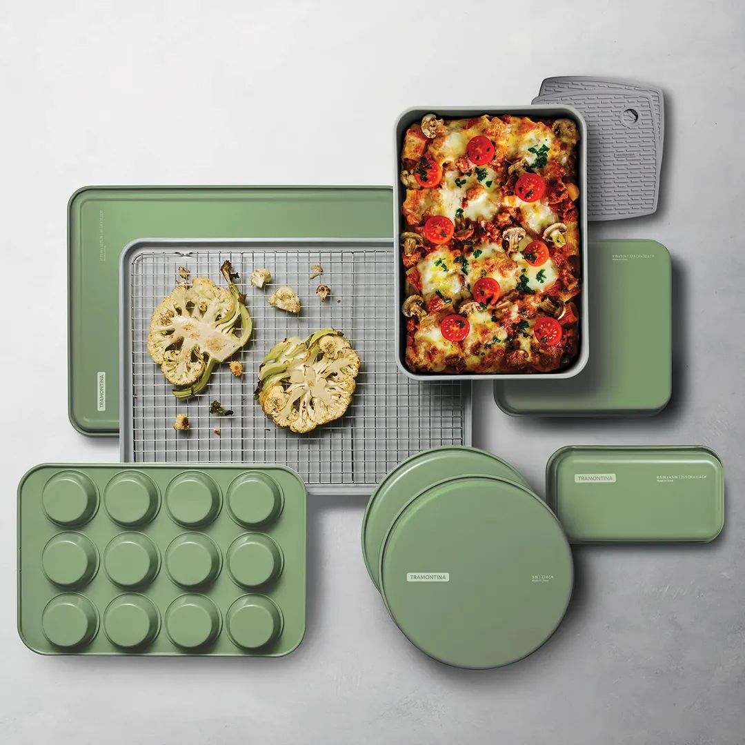 9-Piece Bakeware Set - Green - Image 2