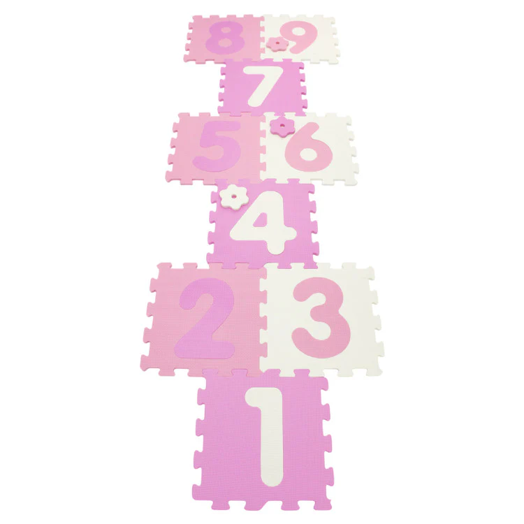 9 Pieces Interlocking Foam Puzzle Floor Mat With 3 Marker Discs-PI - Image 4