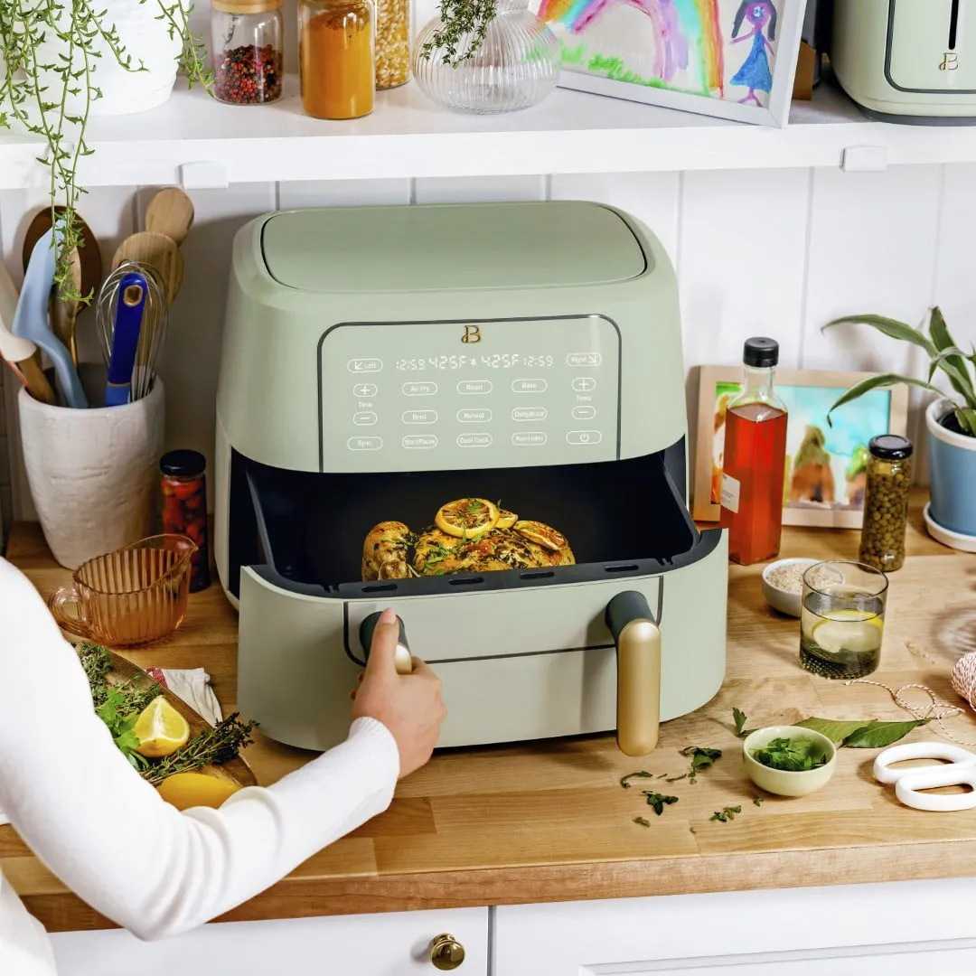 9 QT TriZone Air Fryer - Sage Green - Image 5