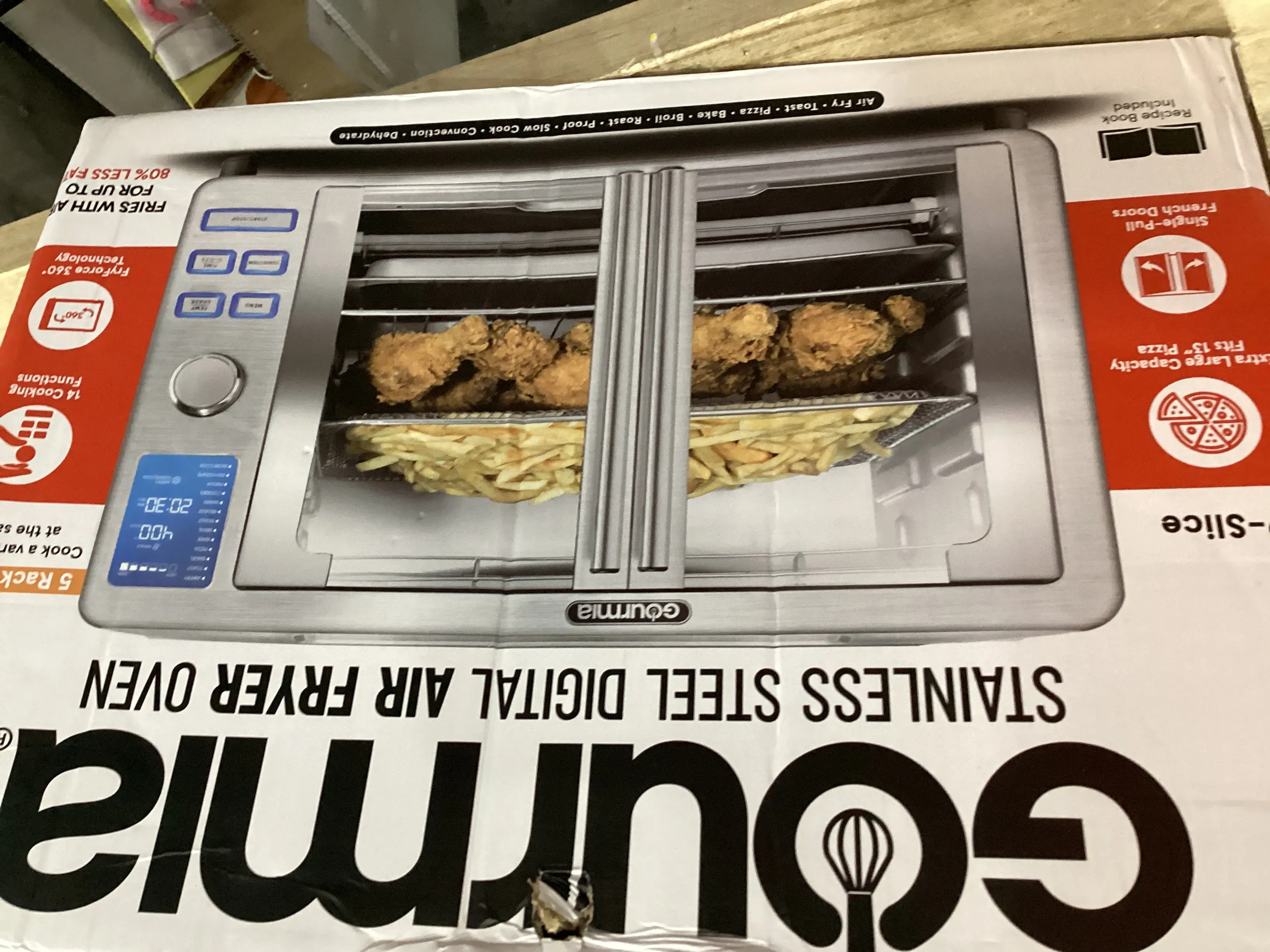 9-Slice Digital Air Fryer Oven with 14 One-Touch Cooking Functions and Auto French Doors - Image 6