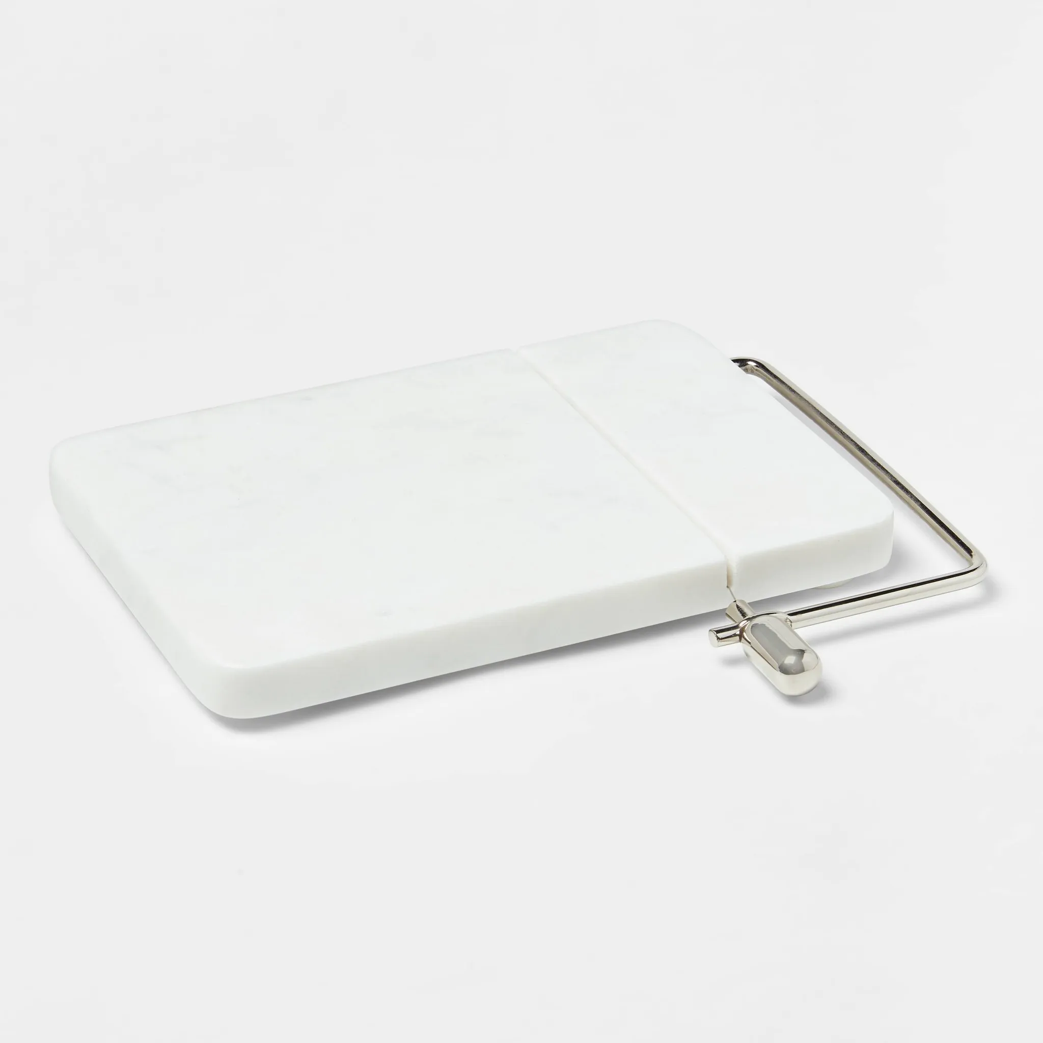 9" x 6" Marble Cheese Slicer Cutting Board White - Threshold™