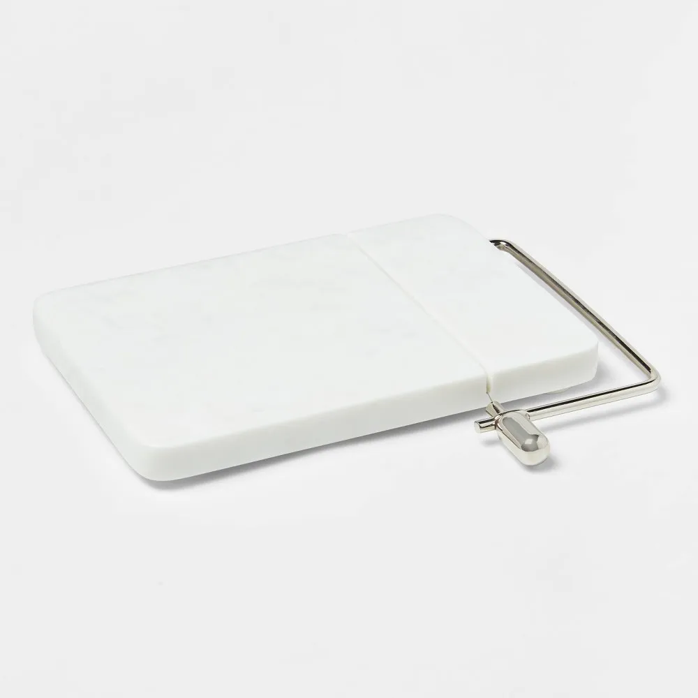 9" x 6" Marble Cheese Slicer Cutting Board White - Threshold™ - Image 4