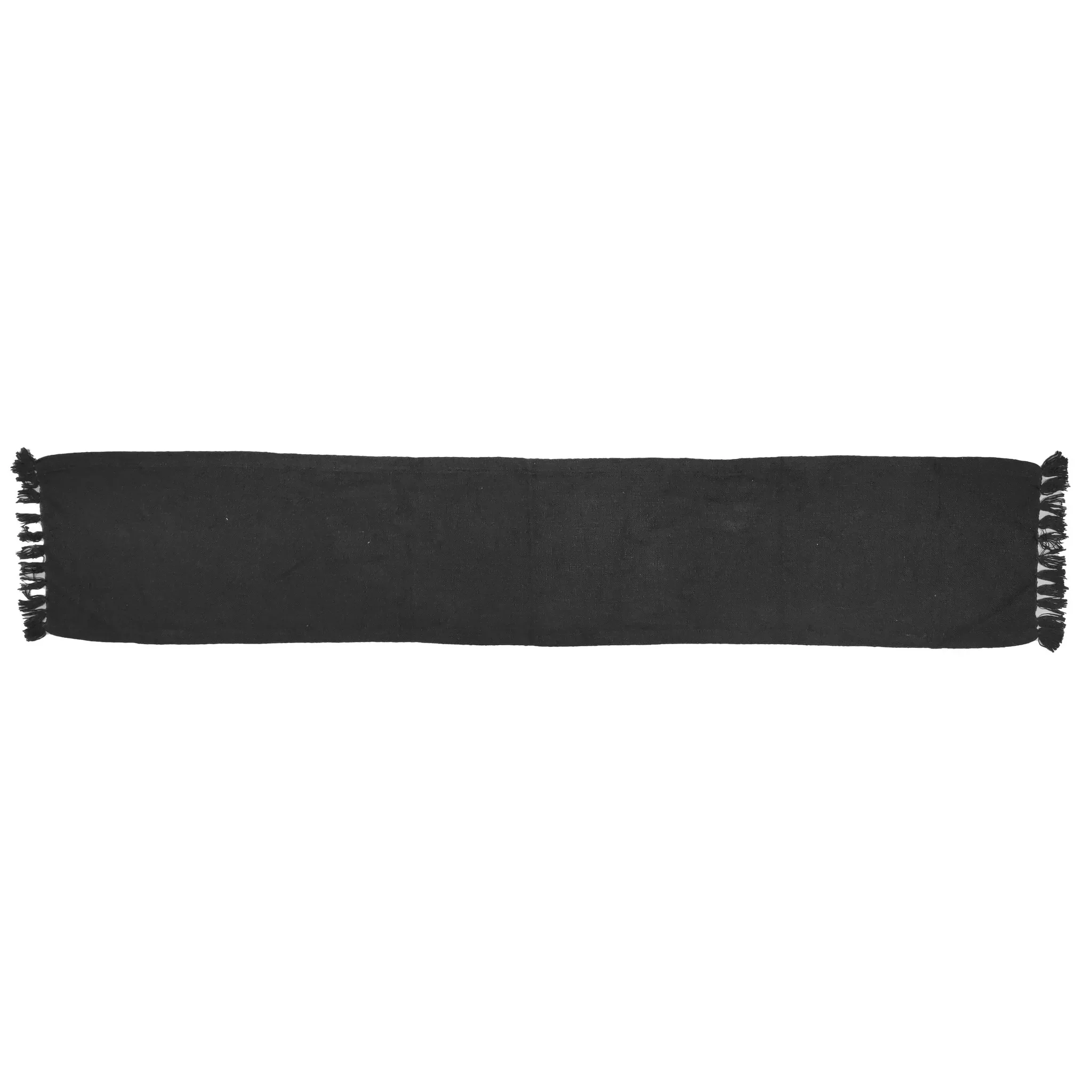 90" x 20" Cotton Textured Table Runner - Black