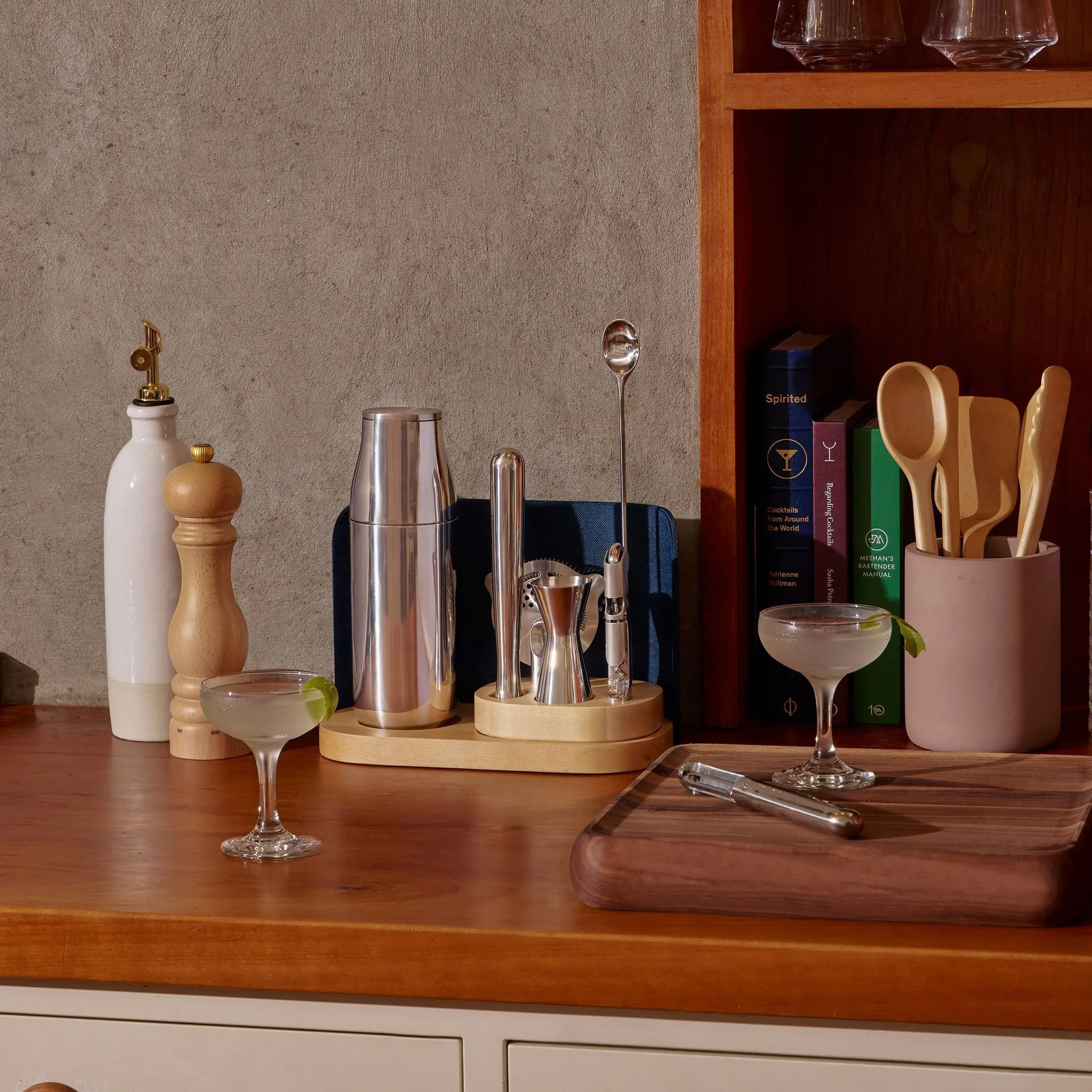 9pc Bar Set with Storage - Gray - Image 4