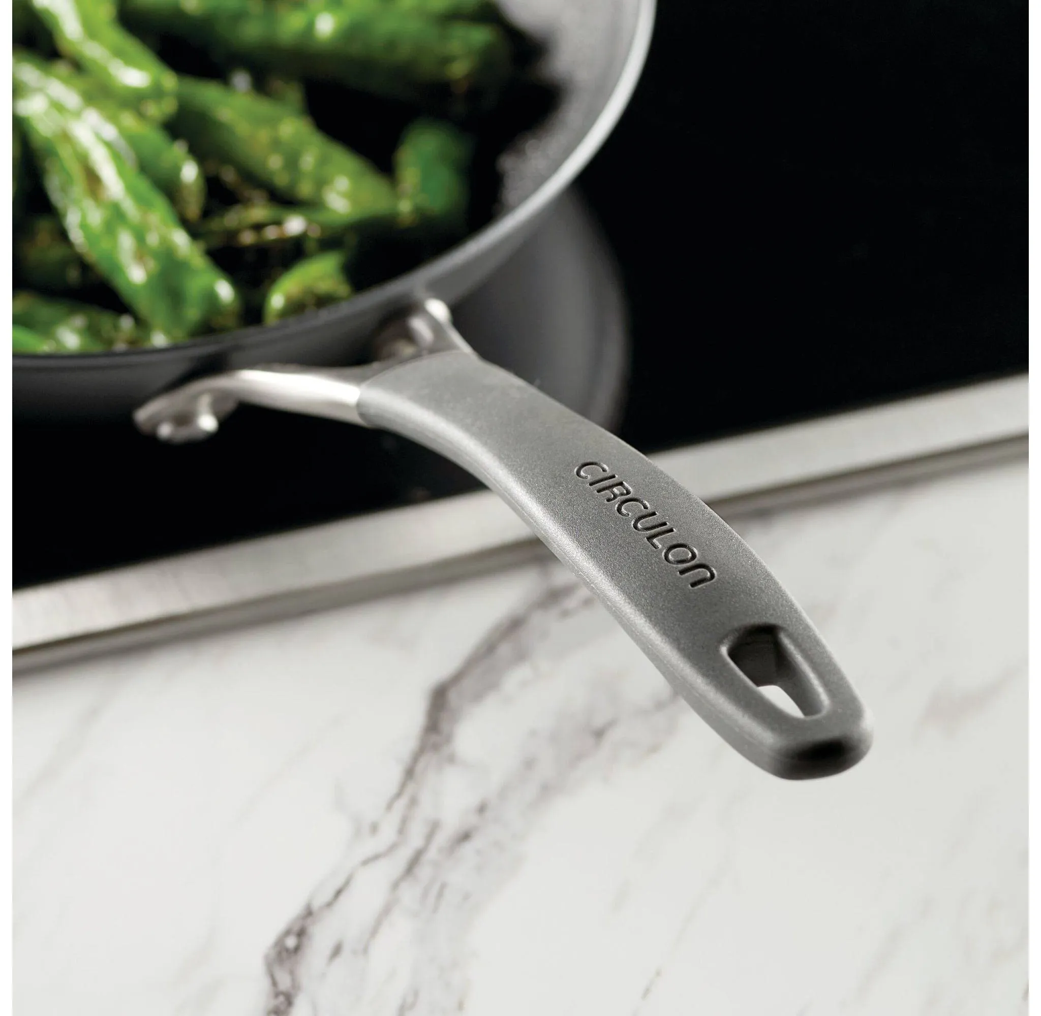A1 Series with ScratchDefense Technology 8pc Nonstick Induction Cookware Pots and Pans Set - Graphite - Image 5