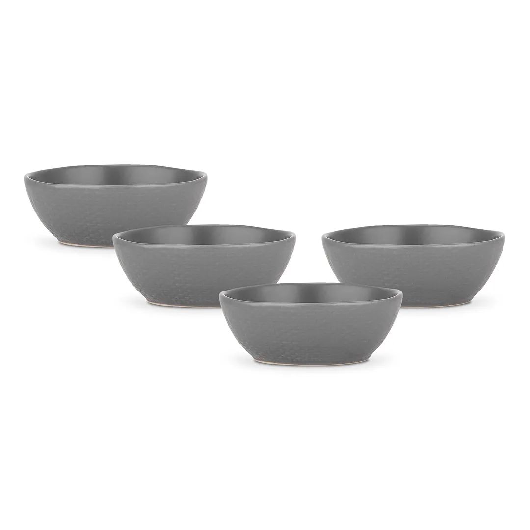 Abigael Stoneware Bowl Set of 4 - Gray