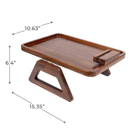 Acacia Armrest Tray - Black - Image 2
