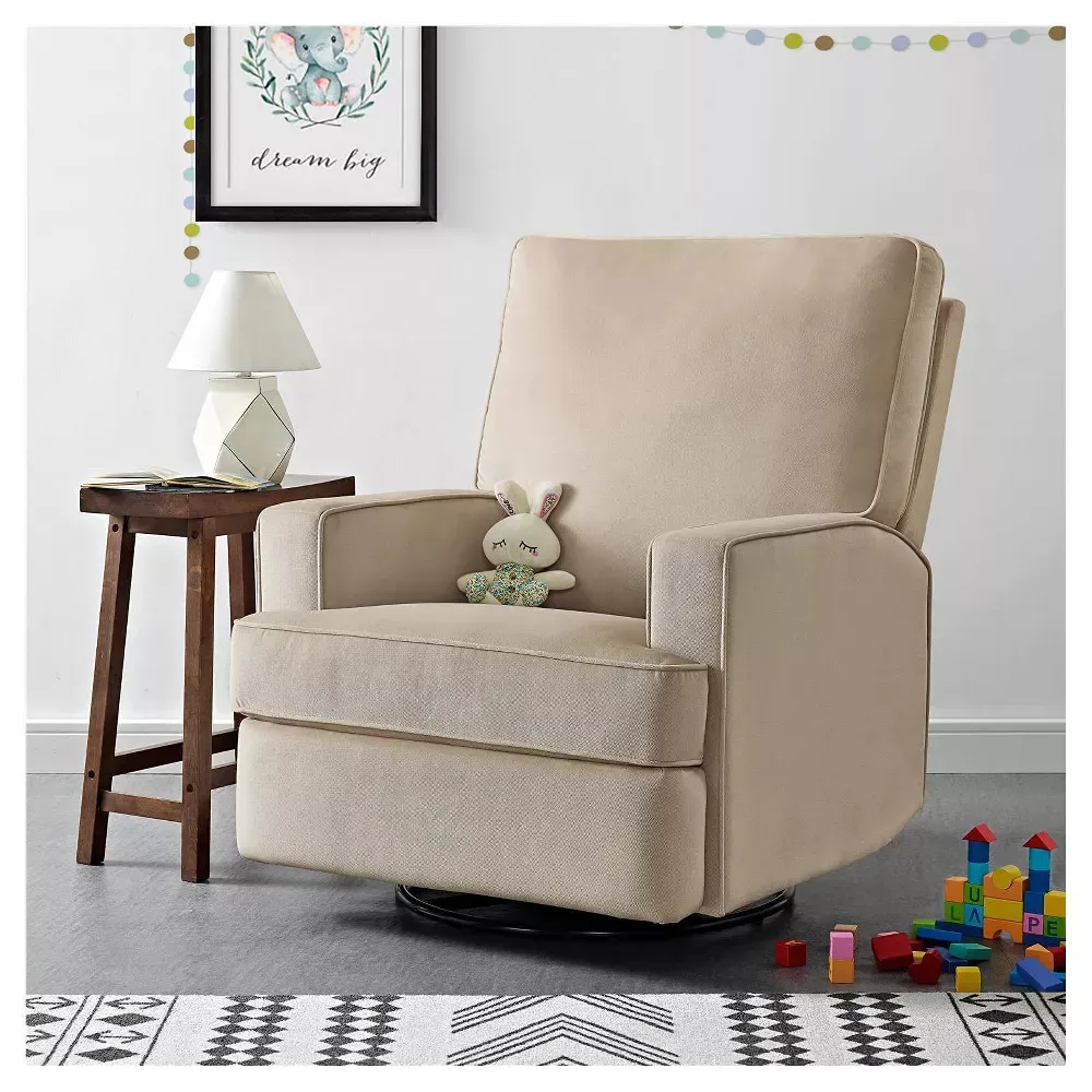 Addison Swivel Gliding Recliner - Beige - Image 4