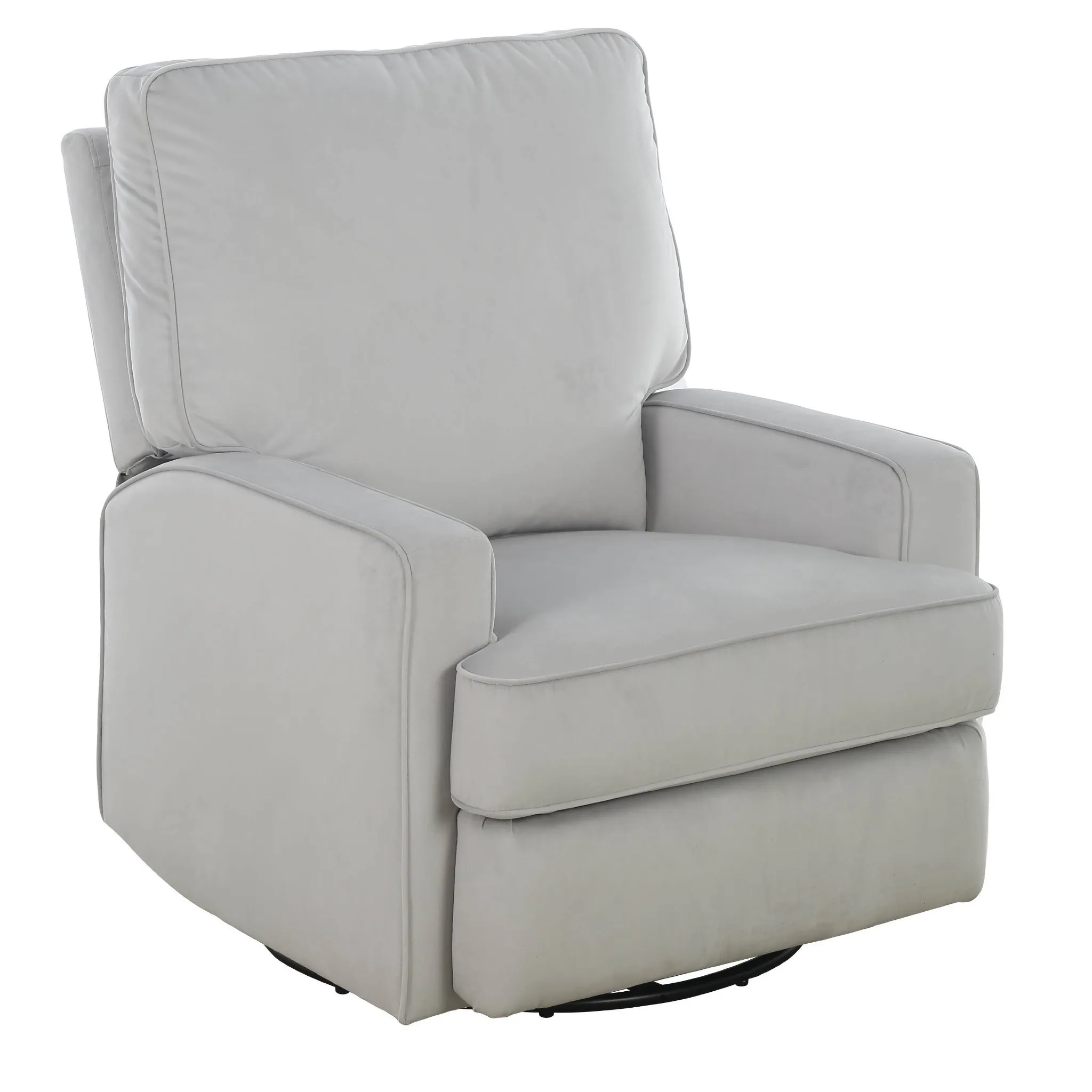 Addison Swivel Gliding Recliner - Performance Gray Fabric - Image 3