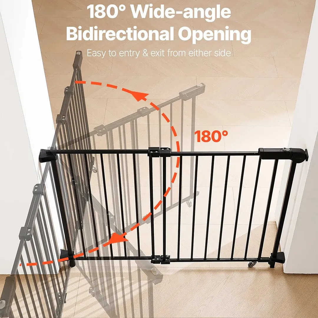 Adjustable Baby Gate - Black - Image 3