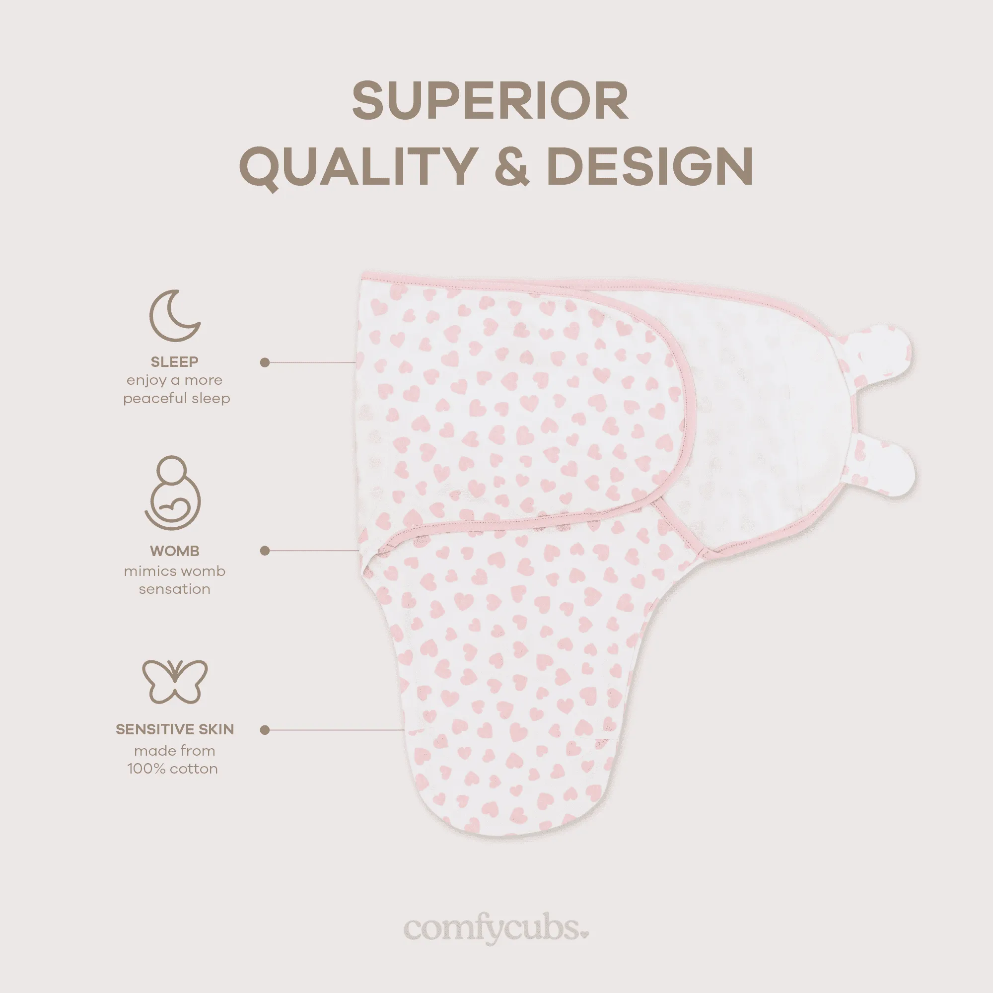 Adjustable Baby Swaddle Blankets - Pack of 3 - Image 2