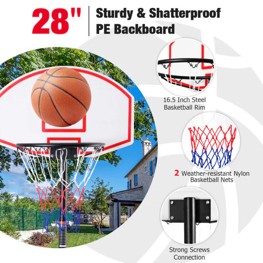 Adjustable Basketball Hoop System Stand With Wheels - Image 7