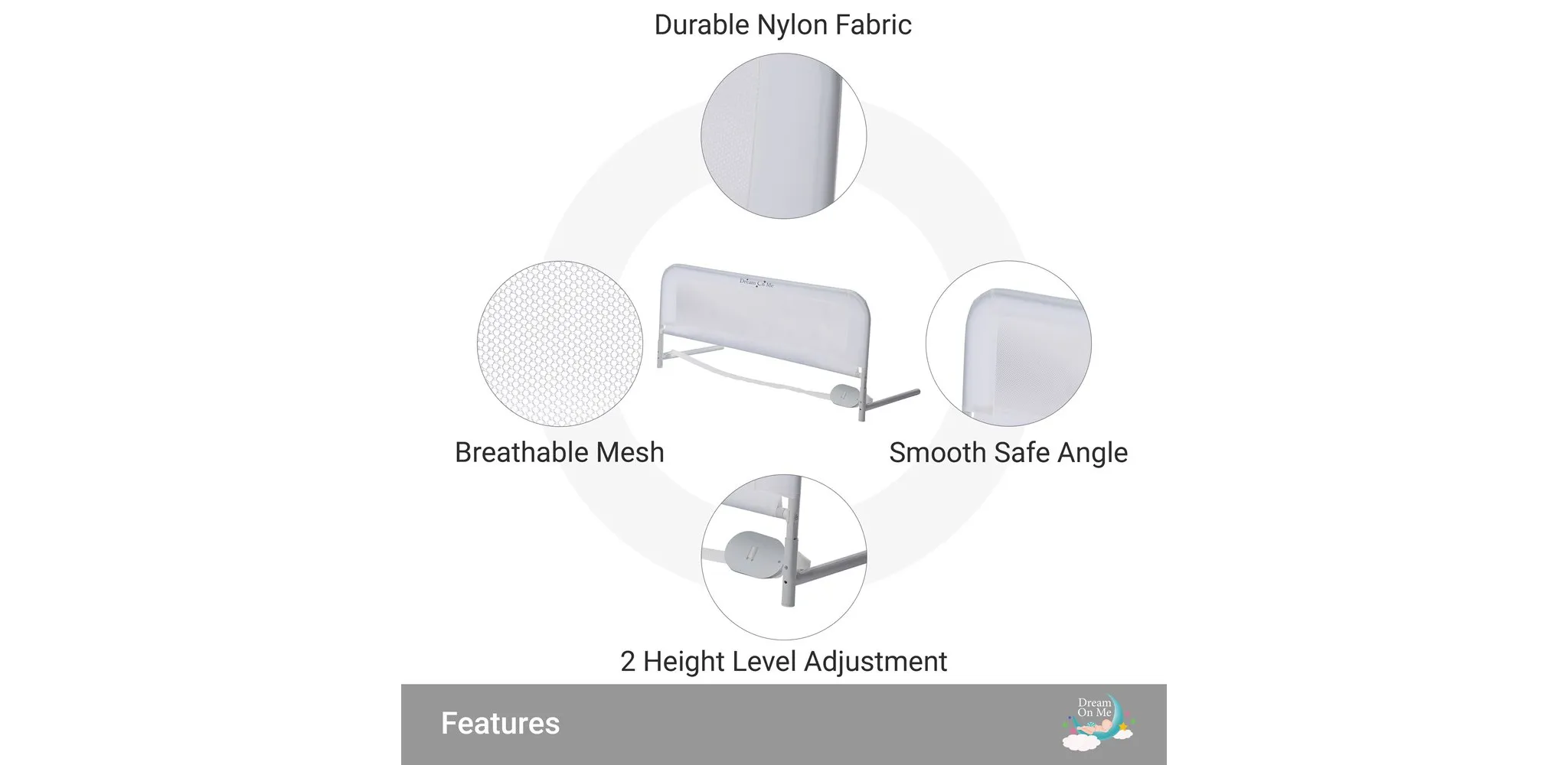 Adjustable Mesh Bed Rail, Two Height Levelsl - Image 3