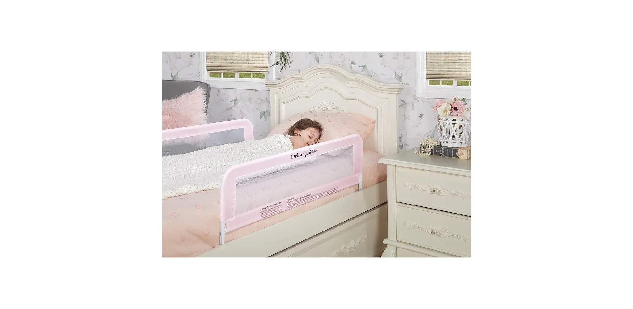 Adjustable Mesh Bedrail Double Pack - Pink - Image 4