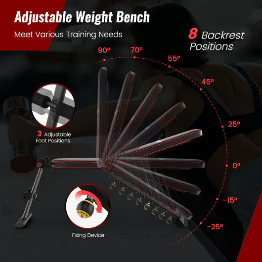 Adjustable Weight Bench Strength Training Bench for Full Body Workout - Image 8