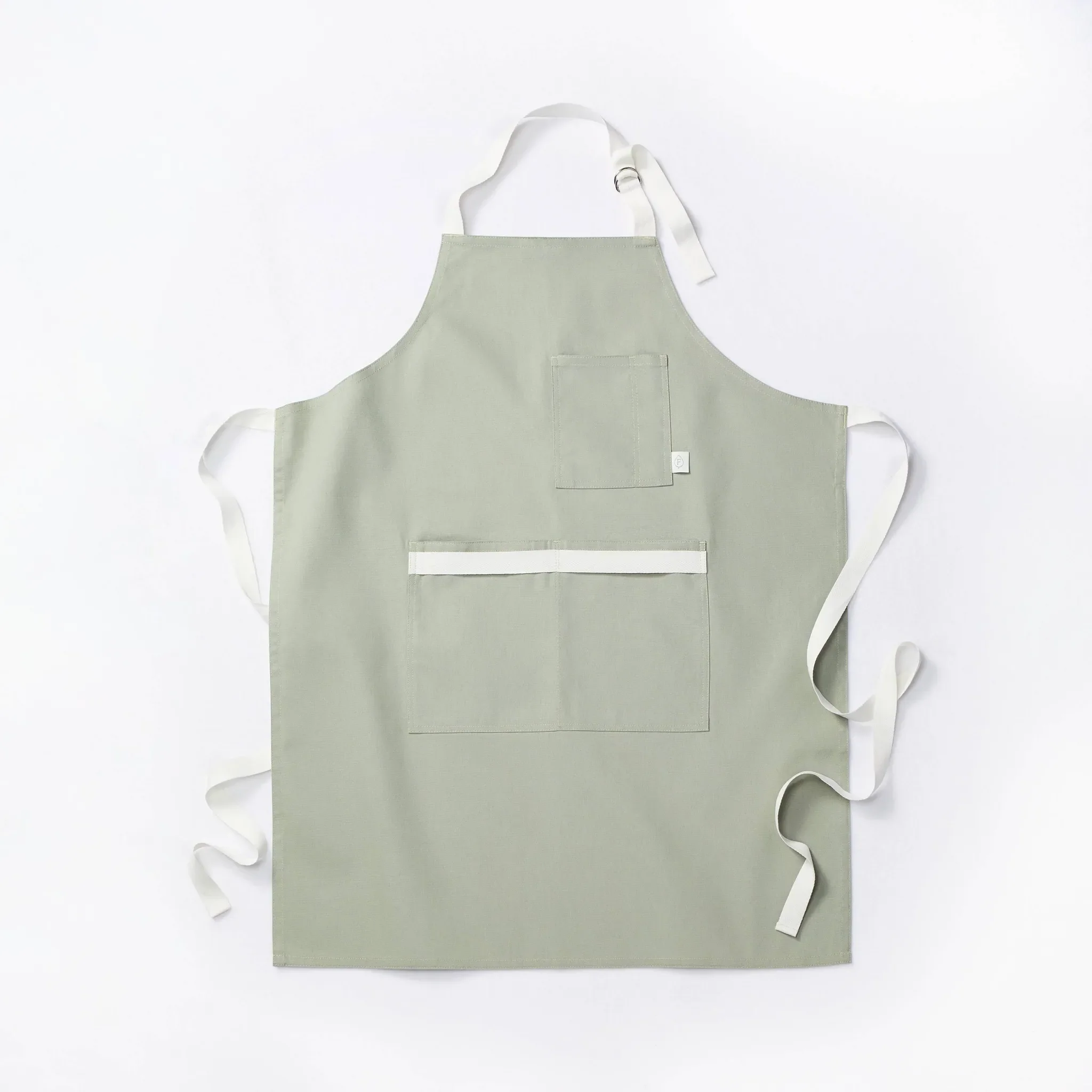 Adult Cooking Apron Sage Green - ™: Modern Kitchen Textile, Cotton, Pockets, OEKO-TEX Certified