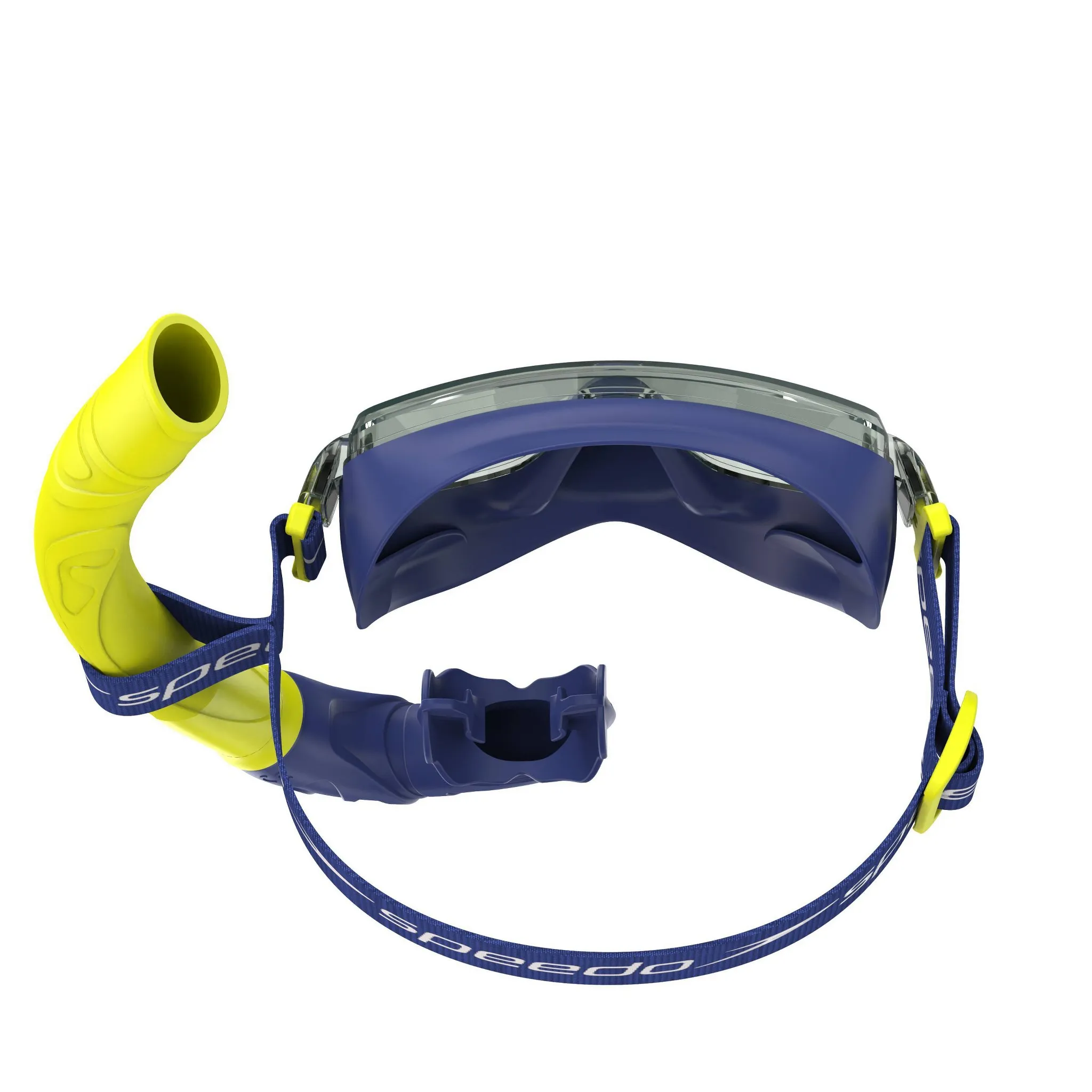 Adult Travel Mask and Snorkel Set - Navy/Yellow - Image 3