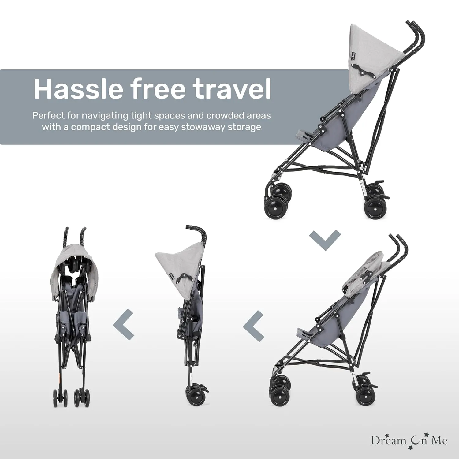 Aero Travel Lightweight Umbrella Stroller - Gray - Image 2