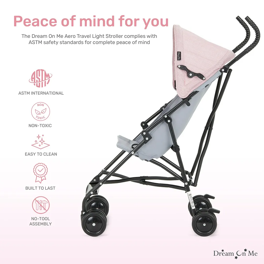 Aero Travel Lightweight Umbrella Stroller - Pink - Image 4