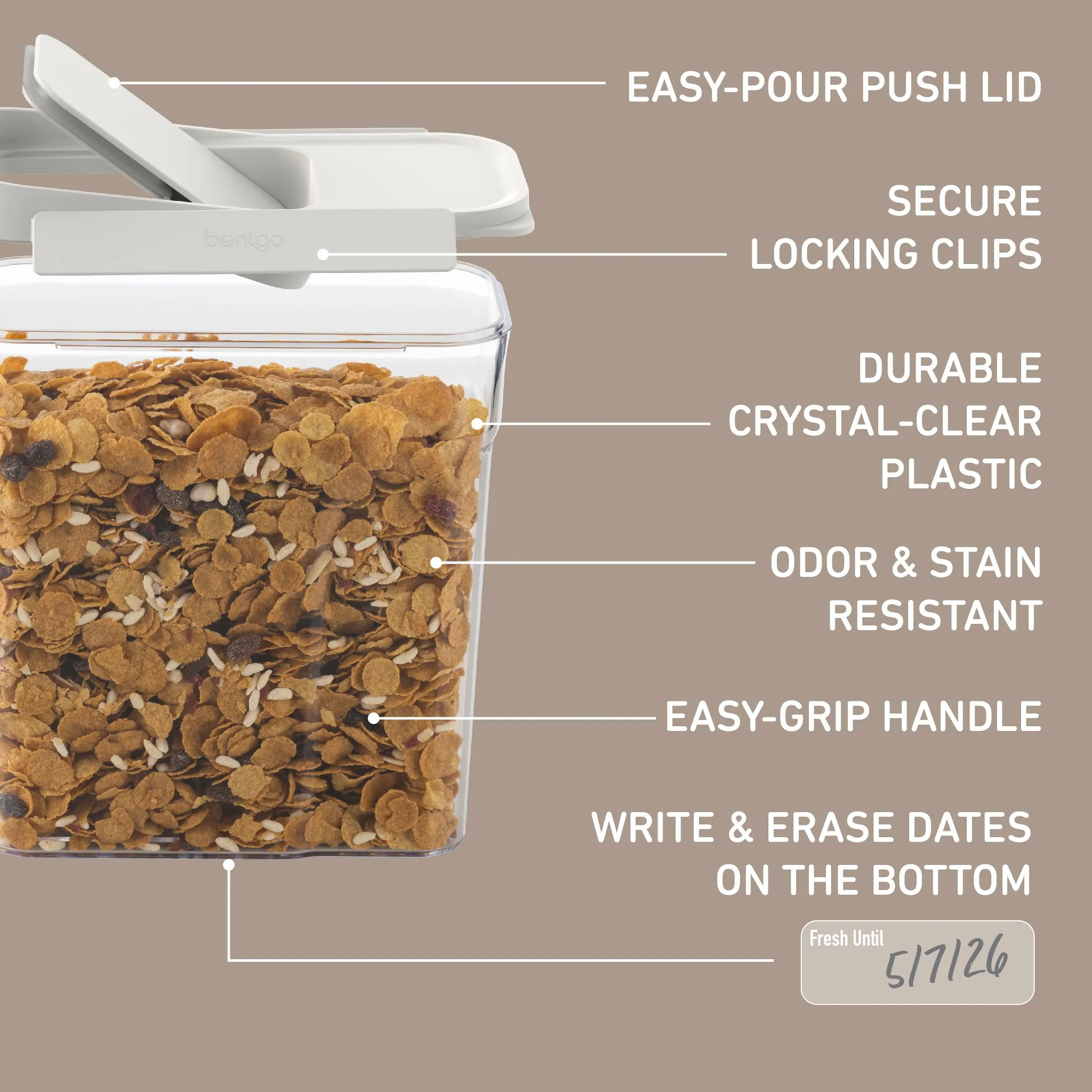Airtight Cereal Container Set - Snow - Image 5